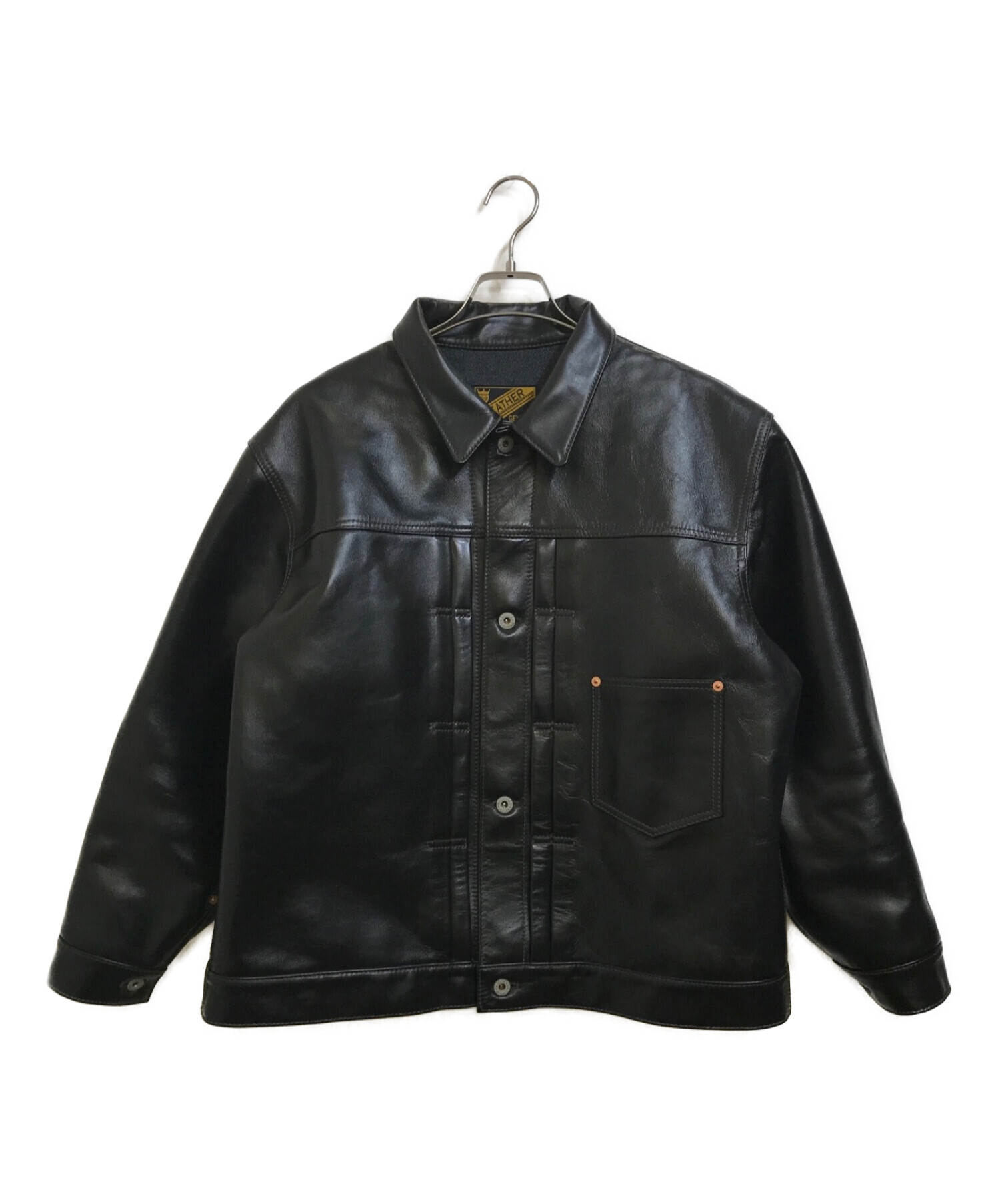 Y'2 leather (ワイツーレザー) waiper (ワイパー) ホースハイド レザージャケット ブラック サイズ:46