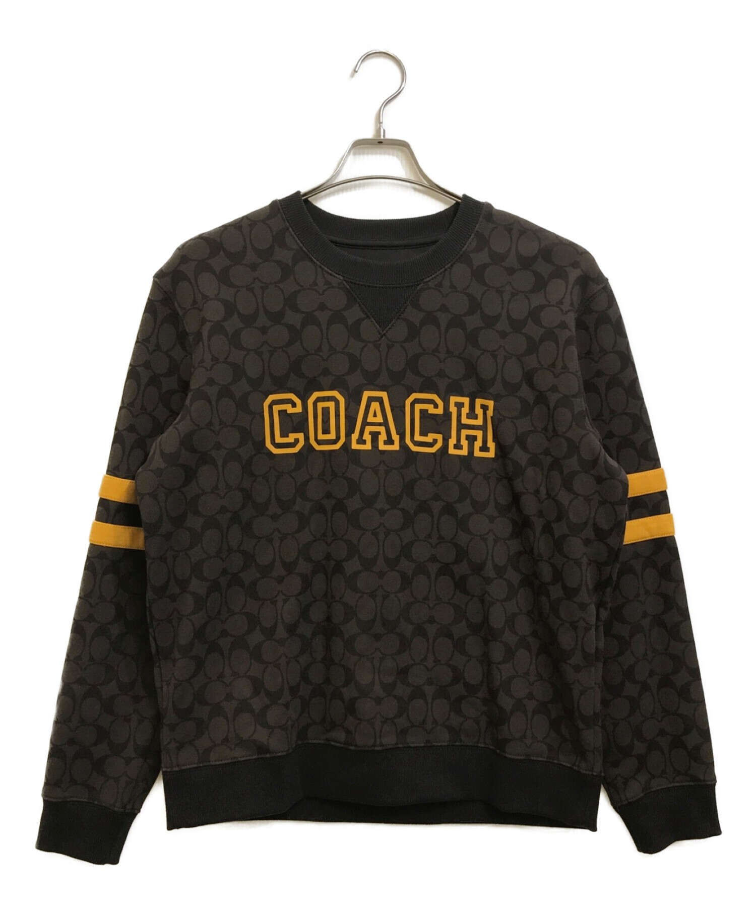 COACH (コーチ) シグネチャークルーネックスウェット ブラウン サイズ:M