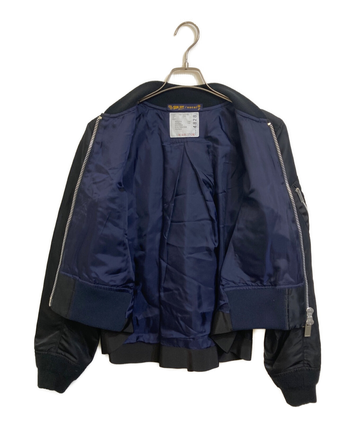 sacai (サカイ) Sun Surf (サンサーフ) MA-1ジャケット ブラック サイズ:S