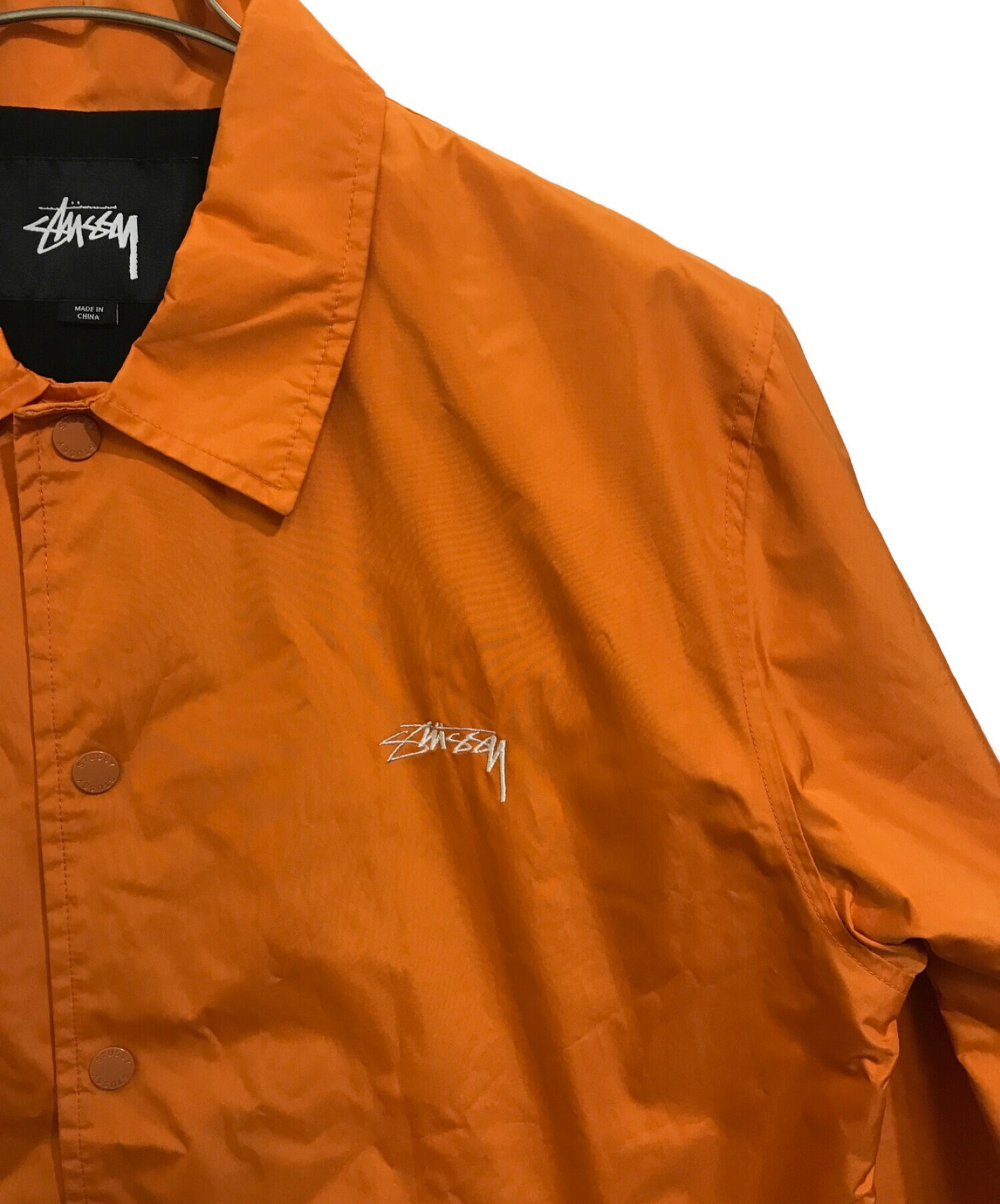 stussy (ステューシー) コーチジャケット オレンジ サイズ:S