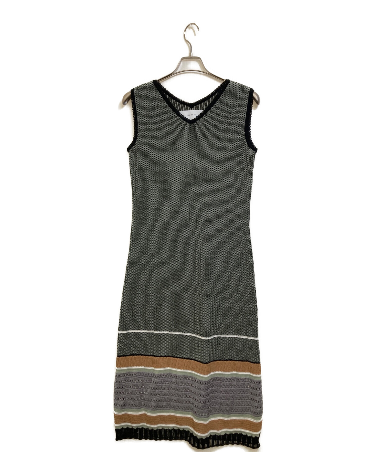 MURRAL Millefeuille knit dress (Green)ロングワンピース - ロング