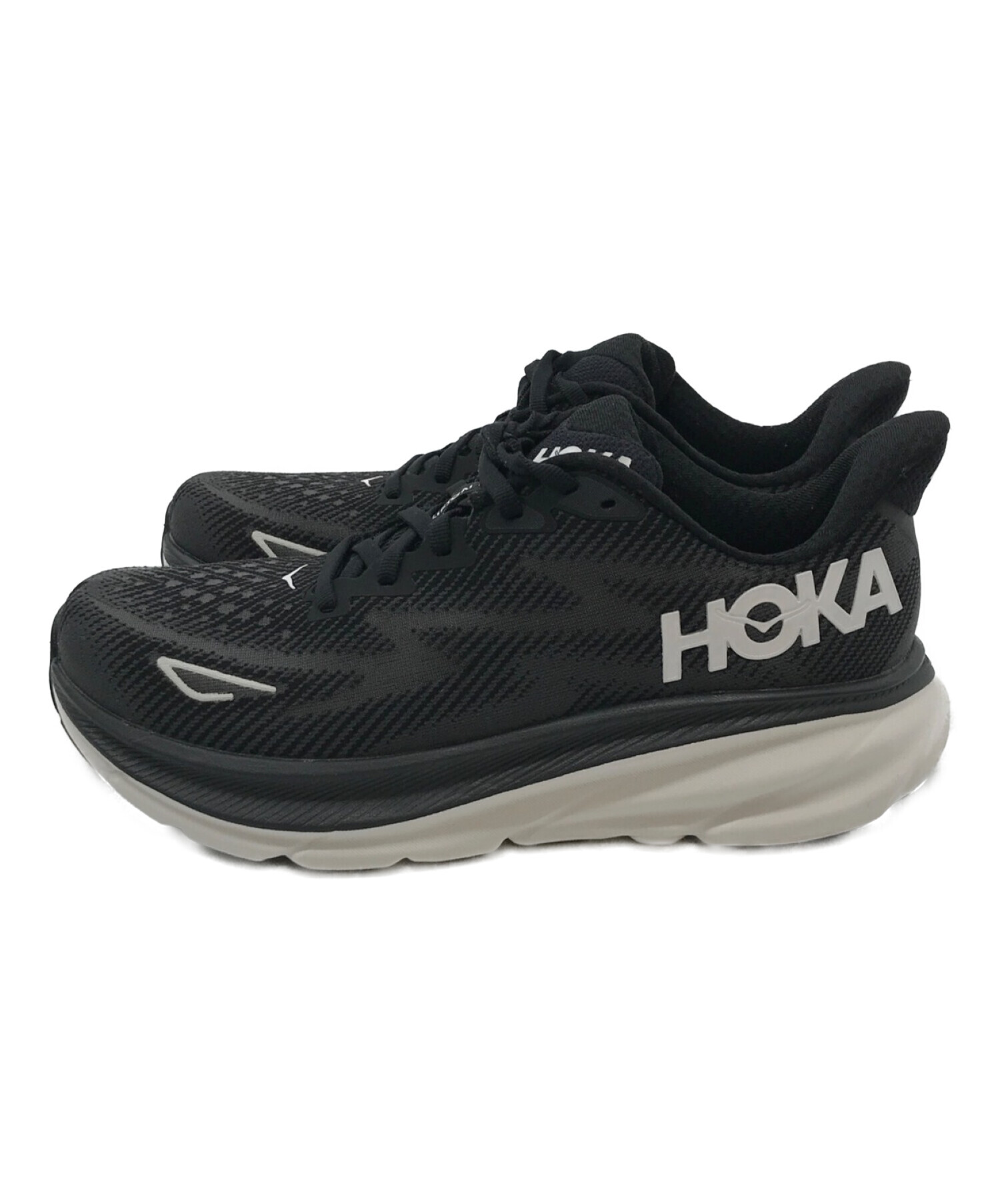 HOKAONEONE (ホカオネオネ) W CLIFTON 9 WIDE ローカットスニーカー ブラック サイズ:24.5㎝