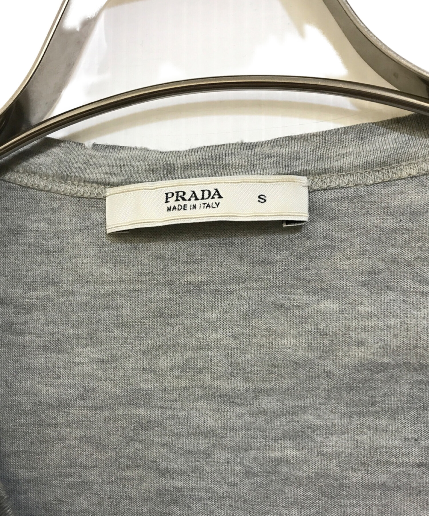 中古・古着通販】PRADA (プラダ) ロボットアップリケカットソー グレー