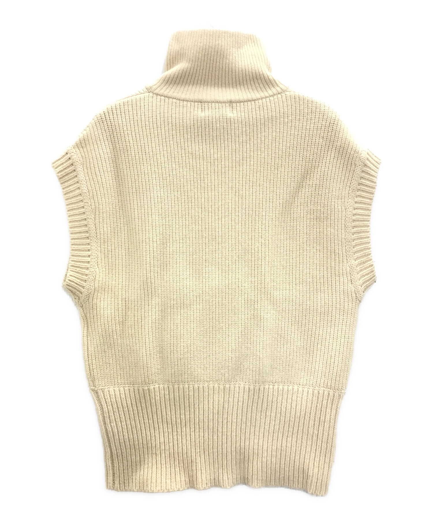 CLANE (クラネ) ZIP COLLAR KNIT VEST アイボリー サイズ:2