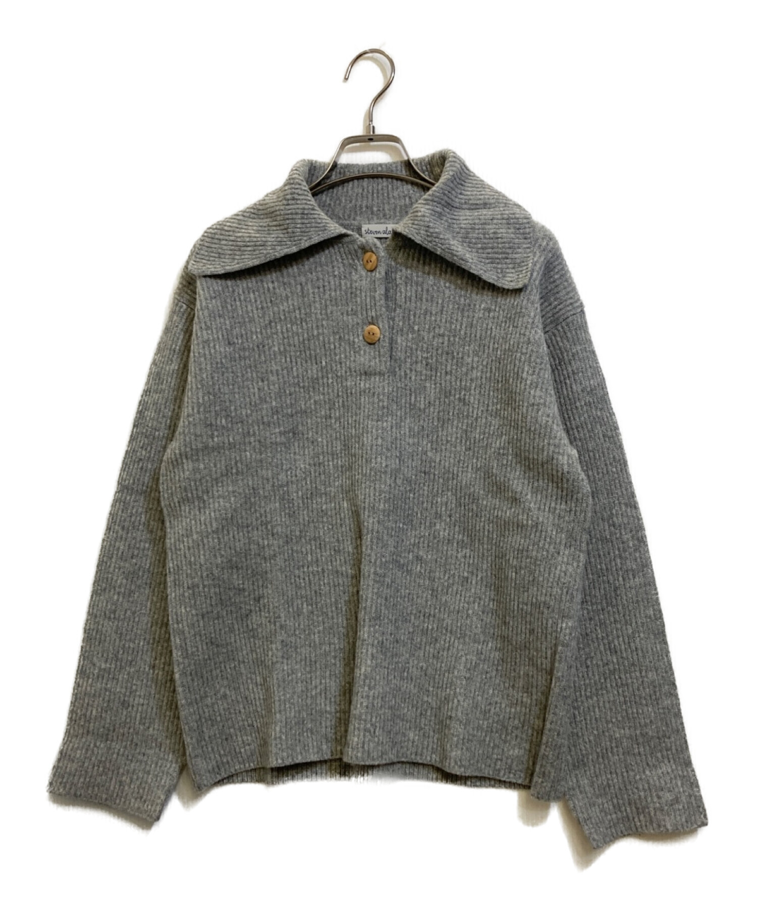 中古・古着通販】STEVEN ALAN (スティーブンアラン) WOOL 2BUTTON KNIT