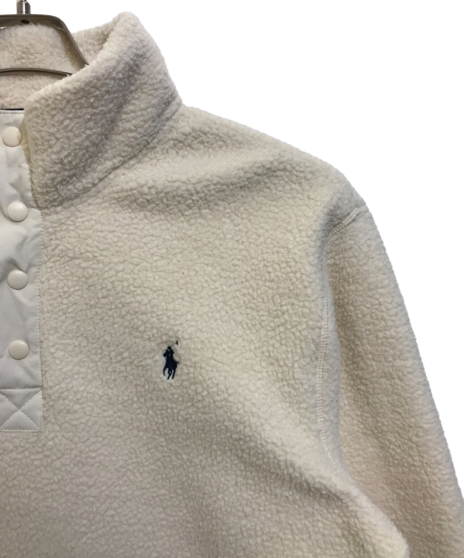 POLO RALPH LAUREN (ポロ・ラルフローレン) フリースジャケット アイボリー サイズ:L