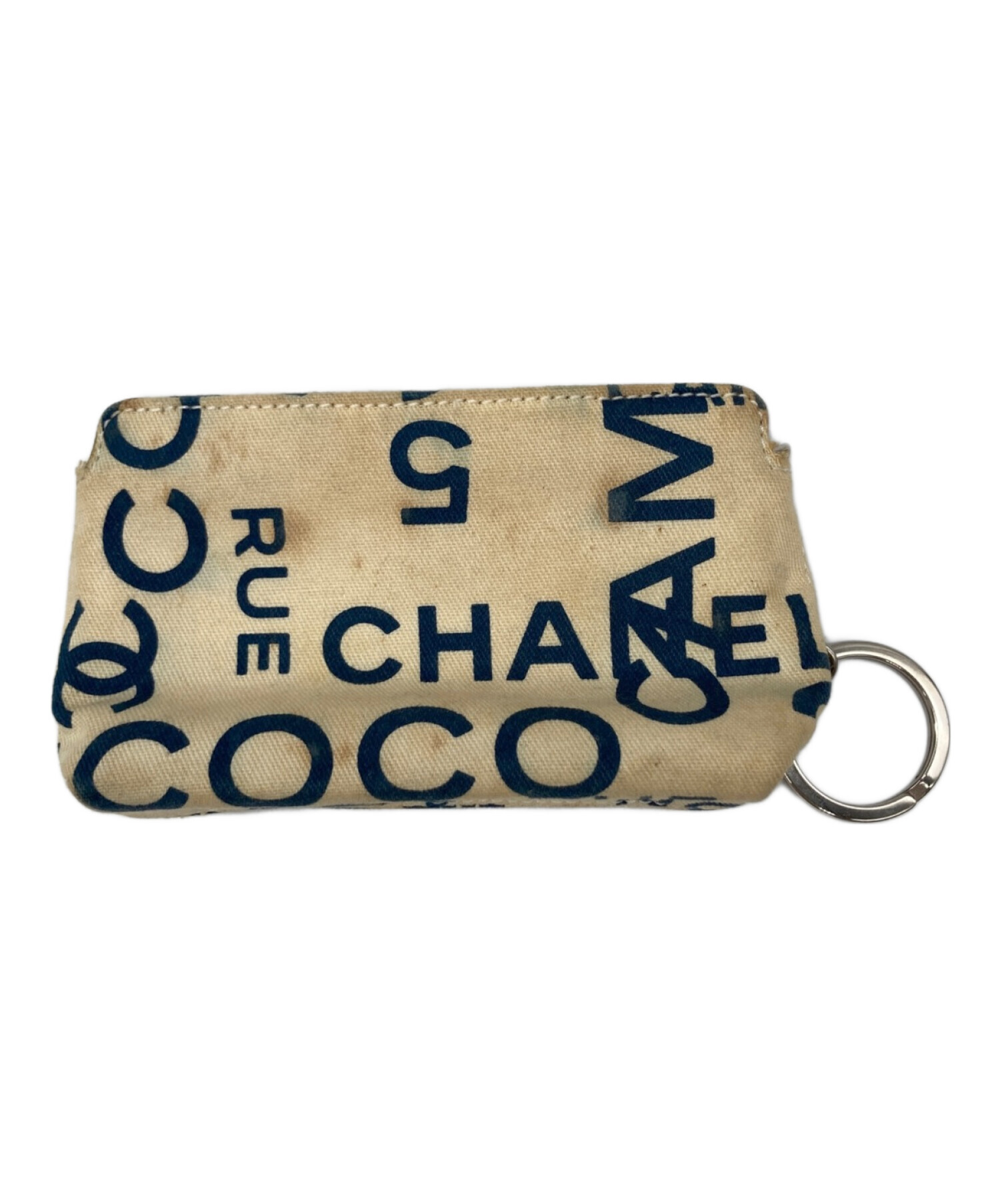 CHANEL (シャネル) ポーチ アイボリー×ネイビー