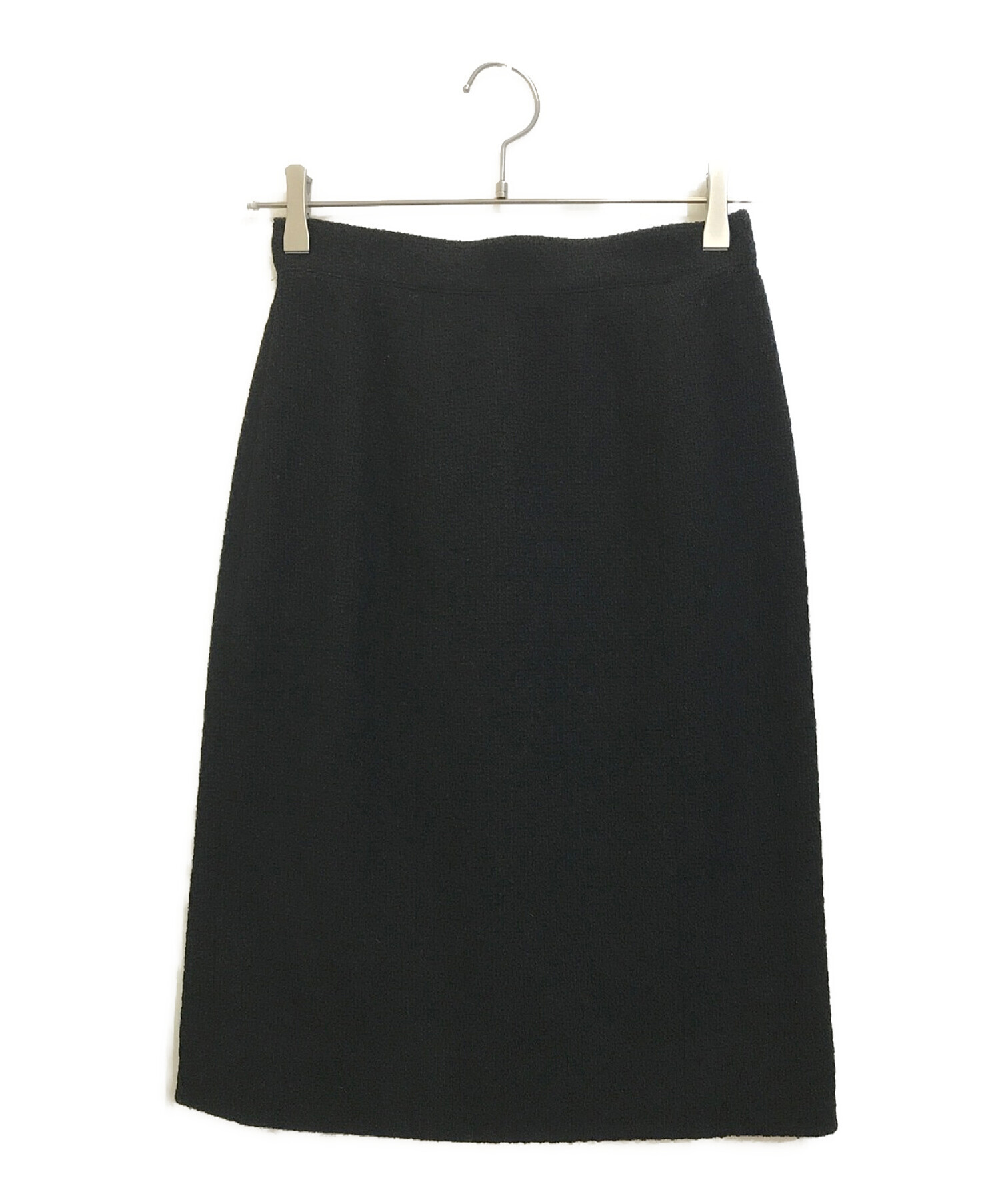 CHANEL (シャネル) ツイードスカート ブラック サイズ:42