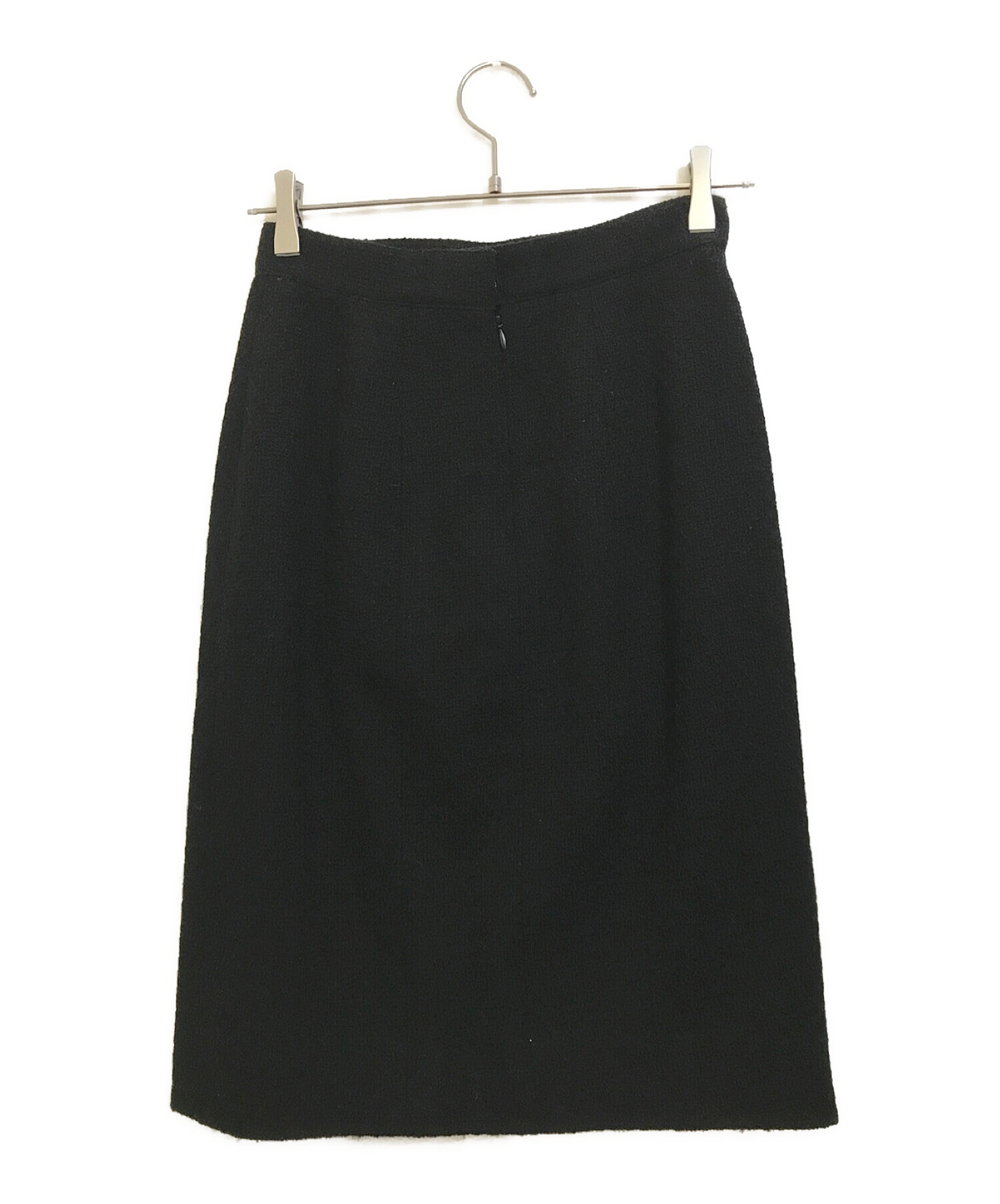 CHANEL (シャネル) ツイードスカート ブラック サイズ:42