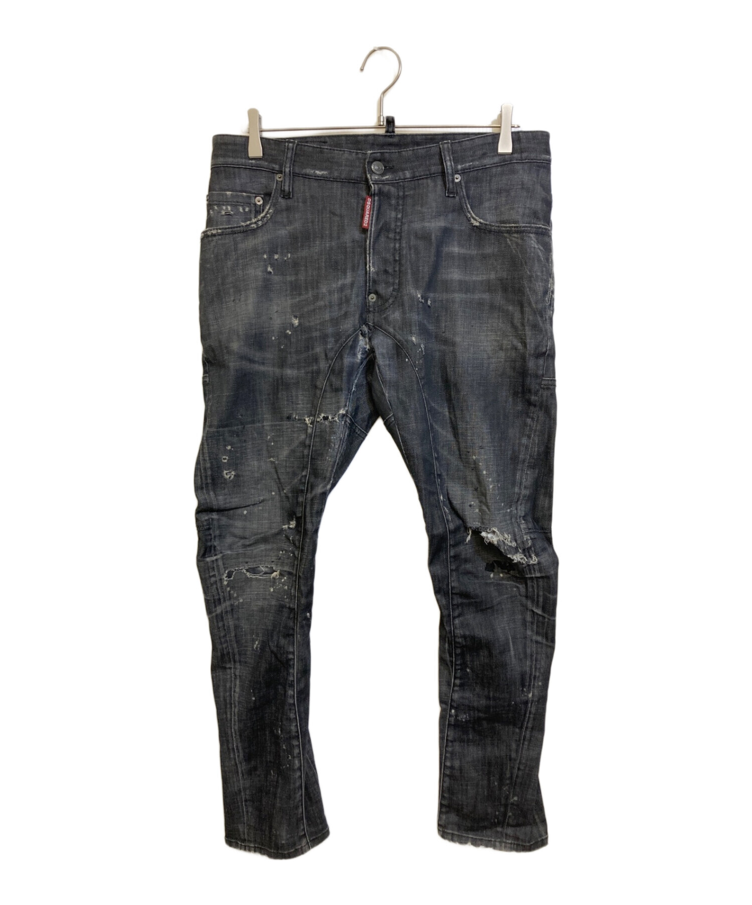 中古】ディースクエアード DSQUARED2 Cool Guy Jean クールガイ つよく ロゴ ICON プリント ダメージ ブリーチ加工