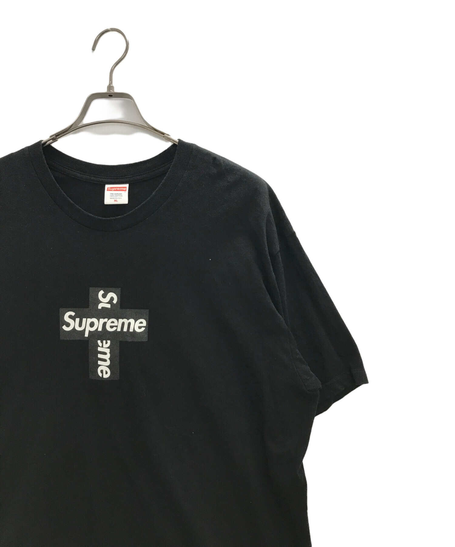 中古・古着通販】Supreme (シュプリーム) cross box logo tee ブラック サイズ:XL｜ブランド・古着通販  トレファク公式【TREFAC FASHION】スマホサイト