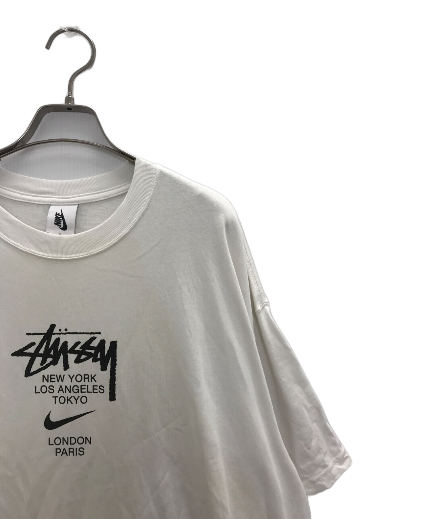 中古・古着通販】NIKE (ナイキ) stussy (ステューシー) コラボロゴプリントTEE ホワイト サイズ:XL｜ブランド・古着通販  トレファク公式【TREFAC FASHION】スマホサイト