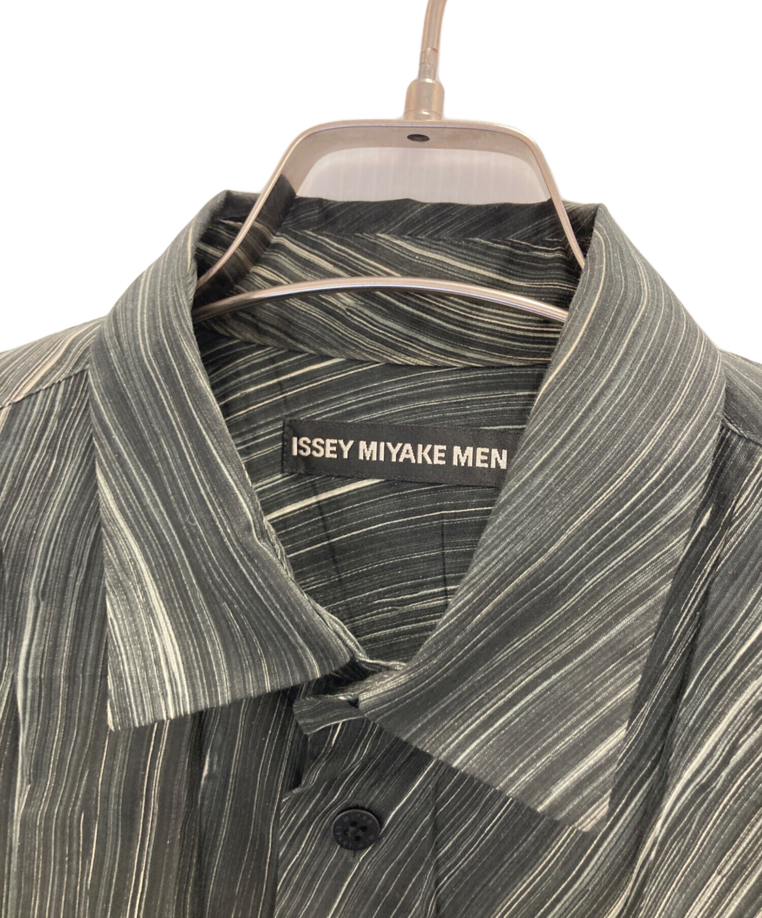 ISSEY MIYAKE MEN (イッセイミヤケメン) プリーツ加工シャツ グリーン サイズ:1