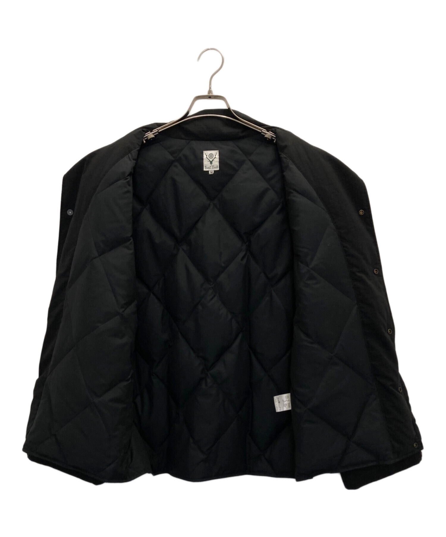 【中古・古着通販】south2 west8 (サウスツー ウエストエイト) Banded Collar Down Jacket ブラック  サイズ:M｜ブランド・古着通販 トレファク公式【TREFAC FASHION】スマホサイト