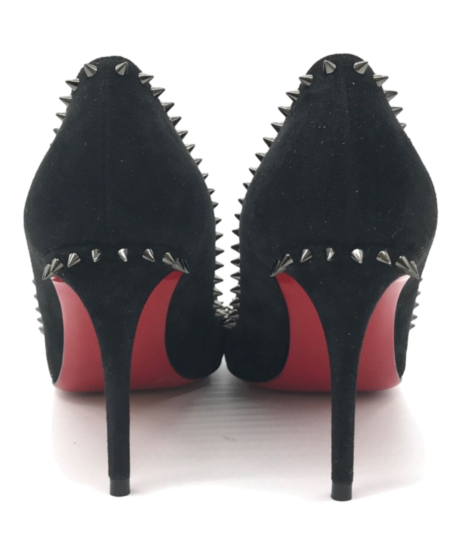 中古・古着通販】Christian Louboutin (クリスチャン・ルブタン) スタッズスウェードパンプス ブラック  サイズ:36｜ブランド・古着通販 トレファク公式【TREFAC FASHION】スマホサイト