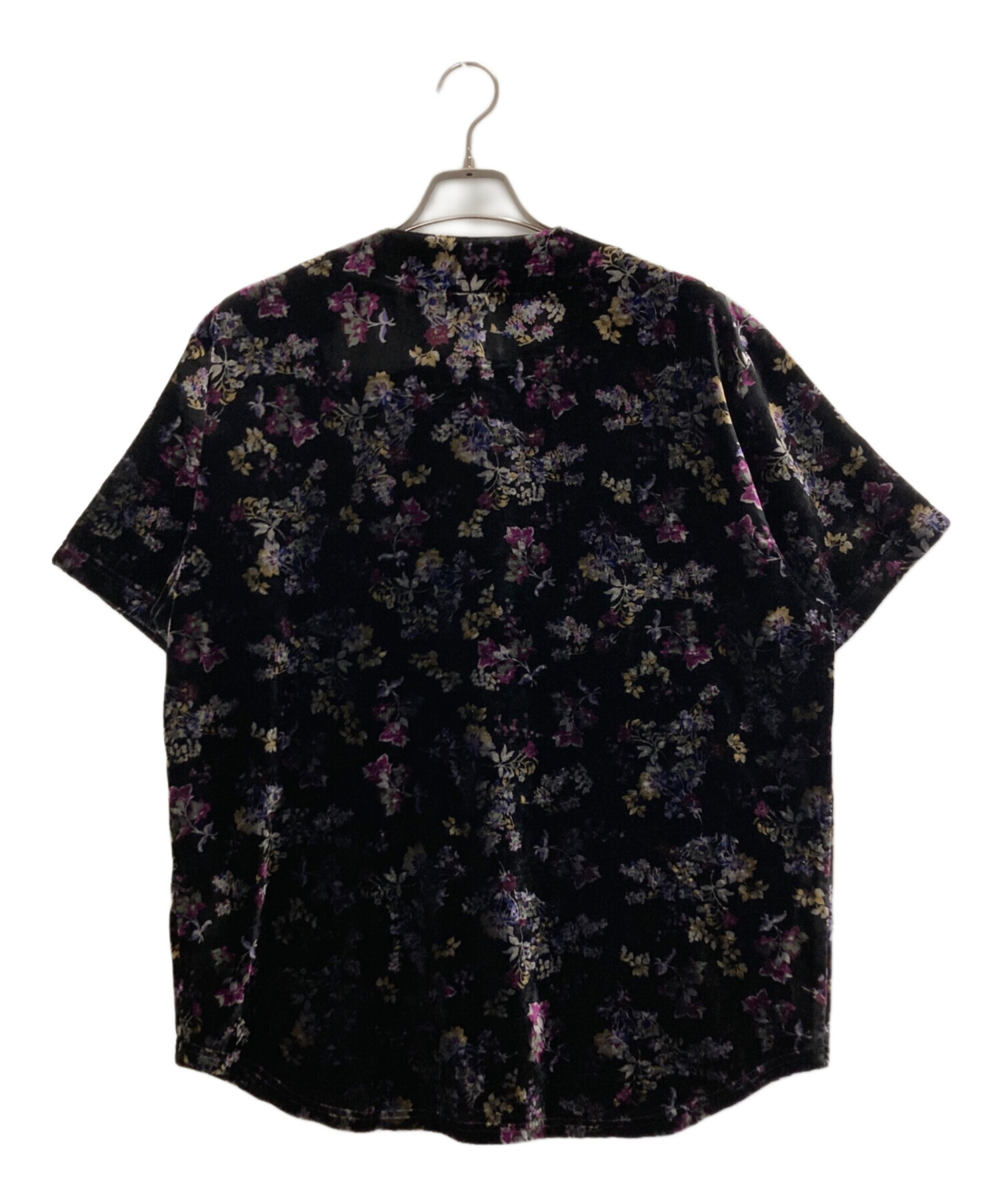 Supreme (シュプリーム) Floral Velour Baseball Jersey ブラック サイズ:M