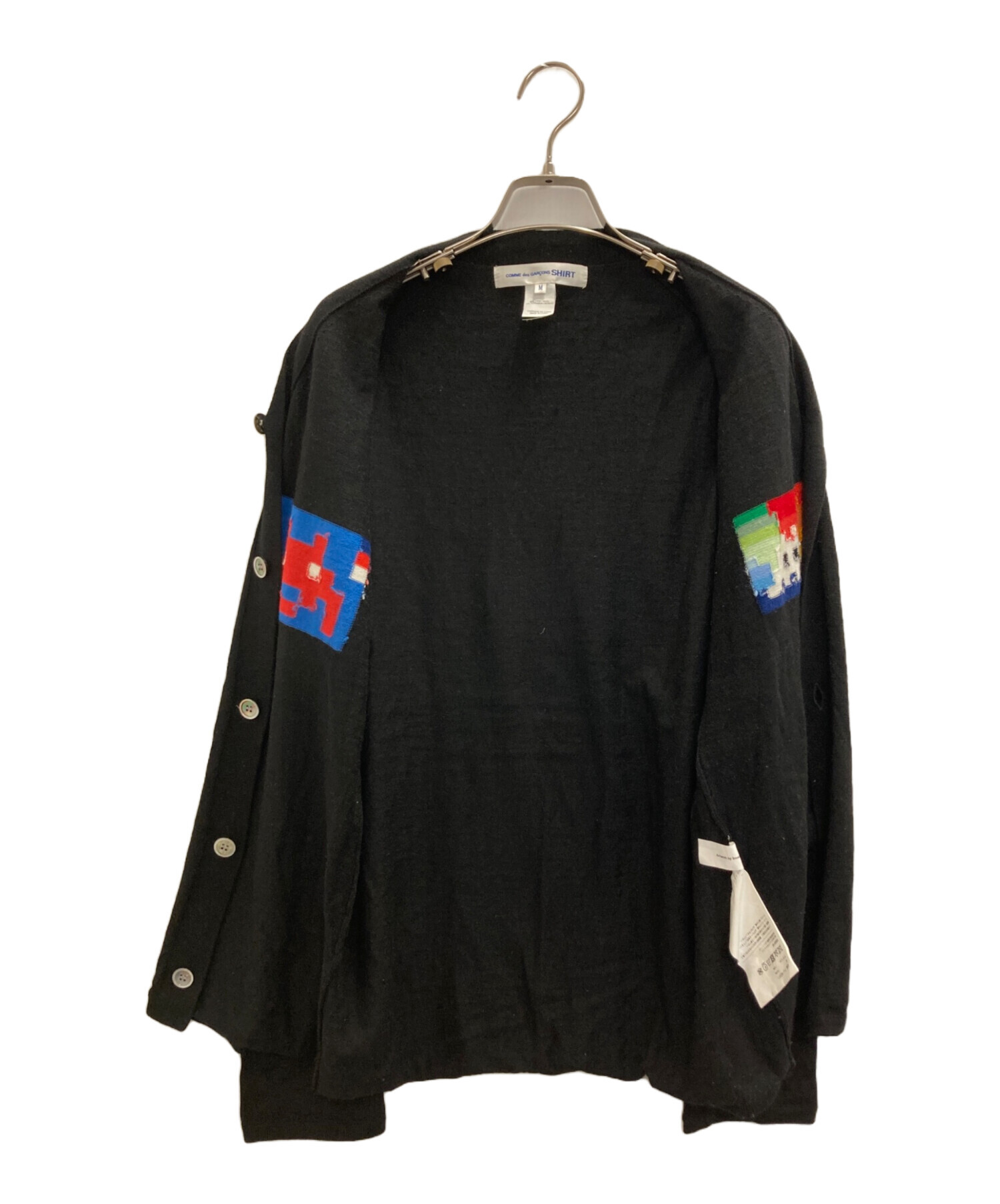 中古・古着通販】COMME des GARCONS SHIRT (コムデギャルソンシャツ) Vネックカーディガン ブラック サイズ:Ｍ｜ブランド・古着通販  トレファク公式【TREFAC FASHION】スマホサイト