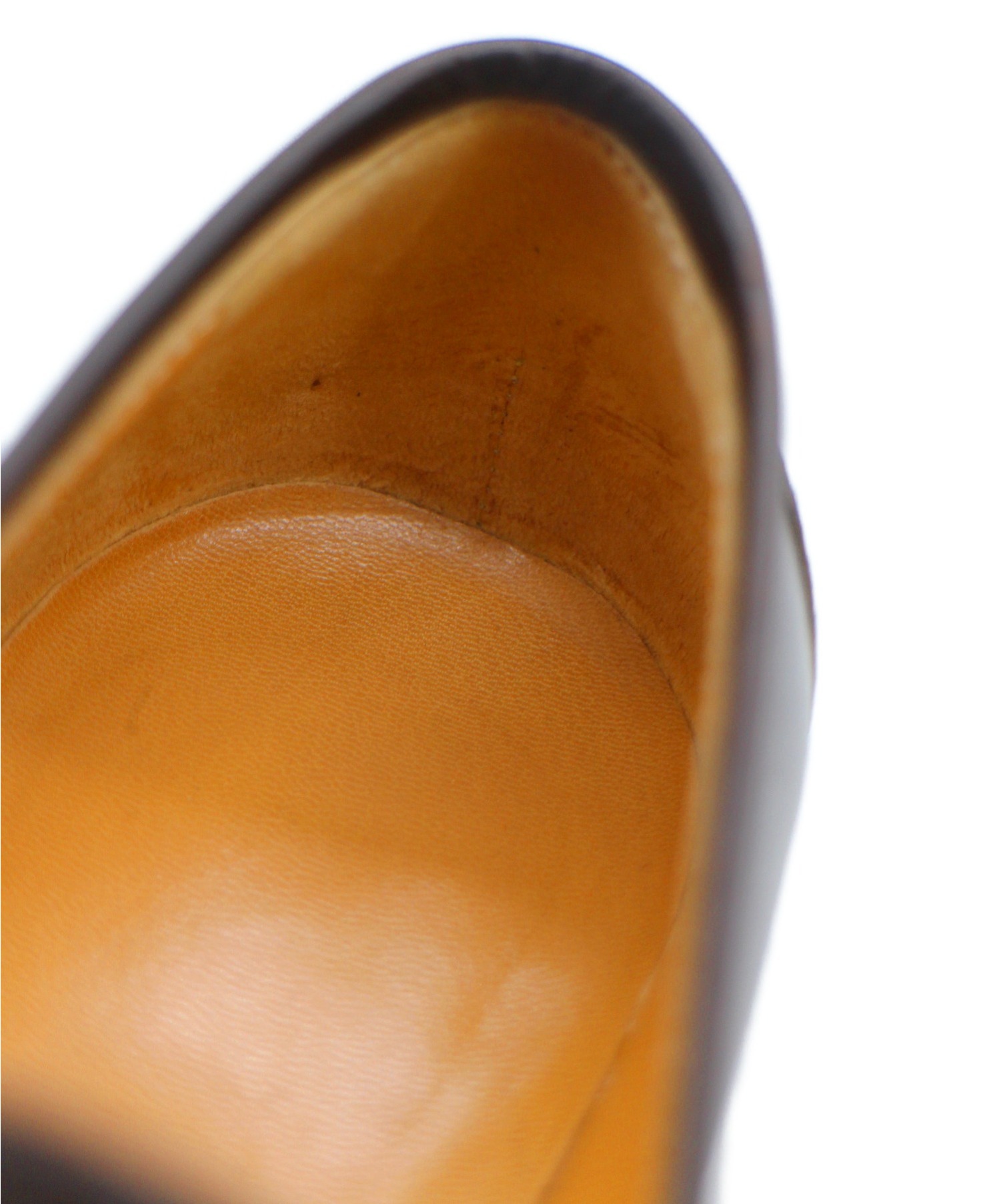 HERMES (エルメス) コンスタンス ロゴ ヒールローファーパンプス ブラウン サイズ:35 1/2（22.5～23） イタリア製