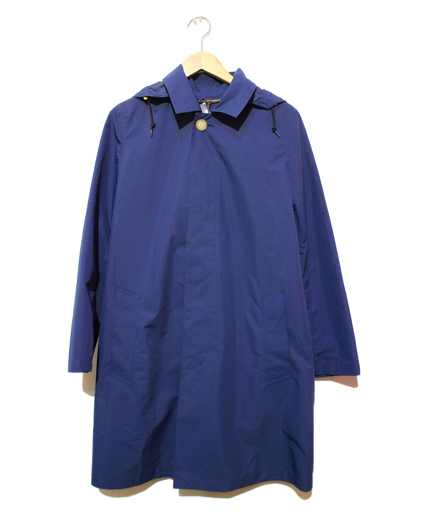 Traditional Weatherwear (トラディショナルウェザーウェア) フーデットステンカラーコート ネイビー サイズ:34 未使用品
