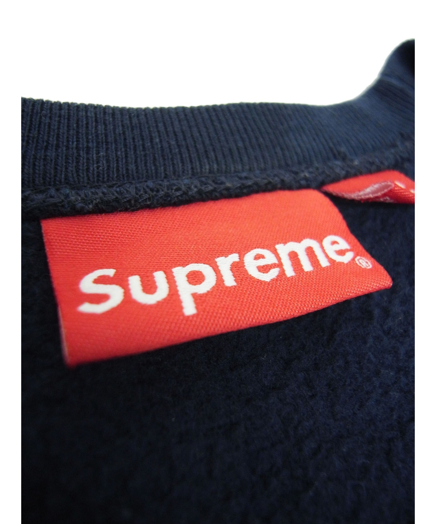 Supreme (シュプリーム) スモールボックスロゴスウェットシャツ ネイビー サイズ:Large small box logo crewneck