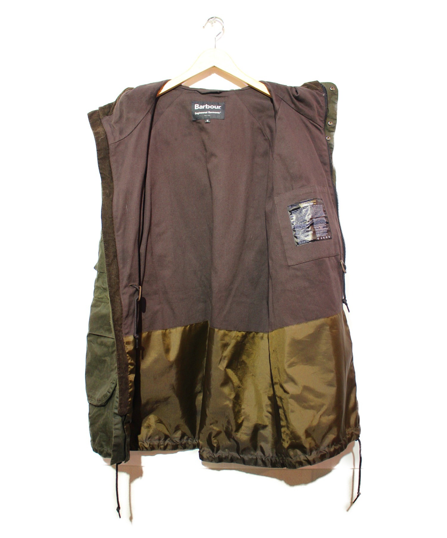 BARBOUR X ENGINEERED GARMENTS (バブアー×エンジニアド ガーメンツ) オイルドジップパーカー カーキ サイズ:M ZIP  PARKA MWX1439OL51 OLIVE