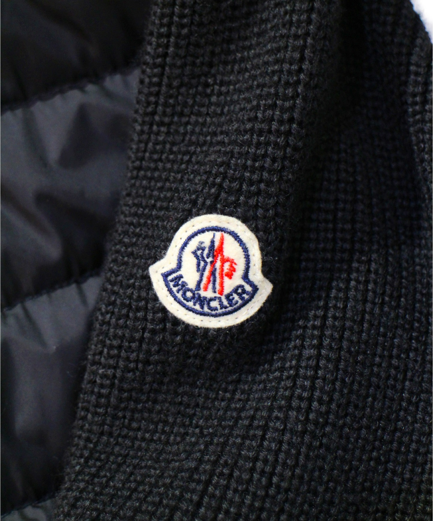 中古・古着通販】MONCLER (モンクレール) ニット切替ダウンジャケット