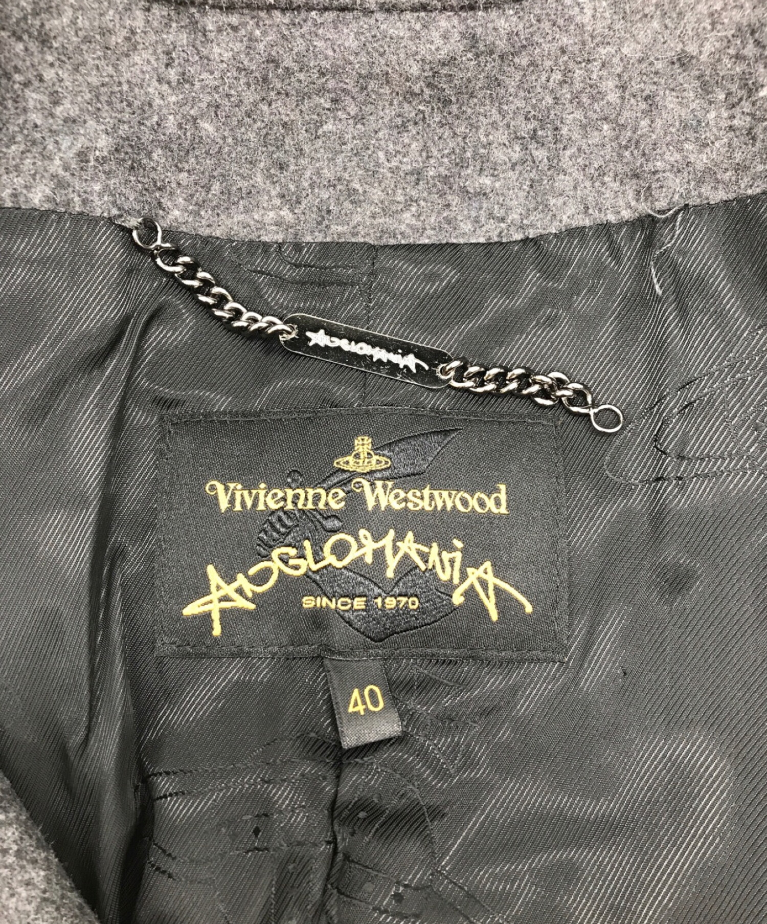 Vivienne Westwood ANGLOMANIA (ヴィヴィアンウエストウッド アングロマニア) コクーンコート グレー サイズ:40