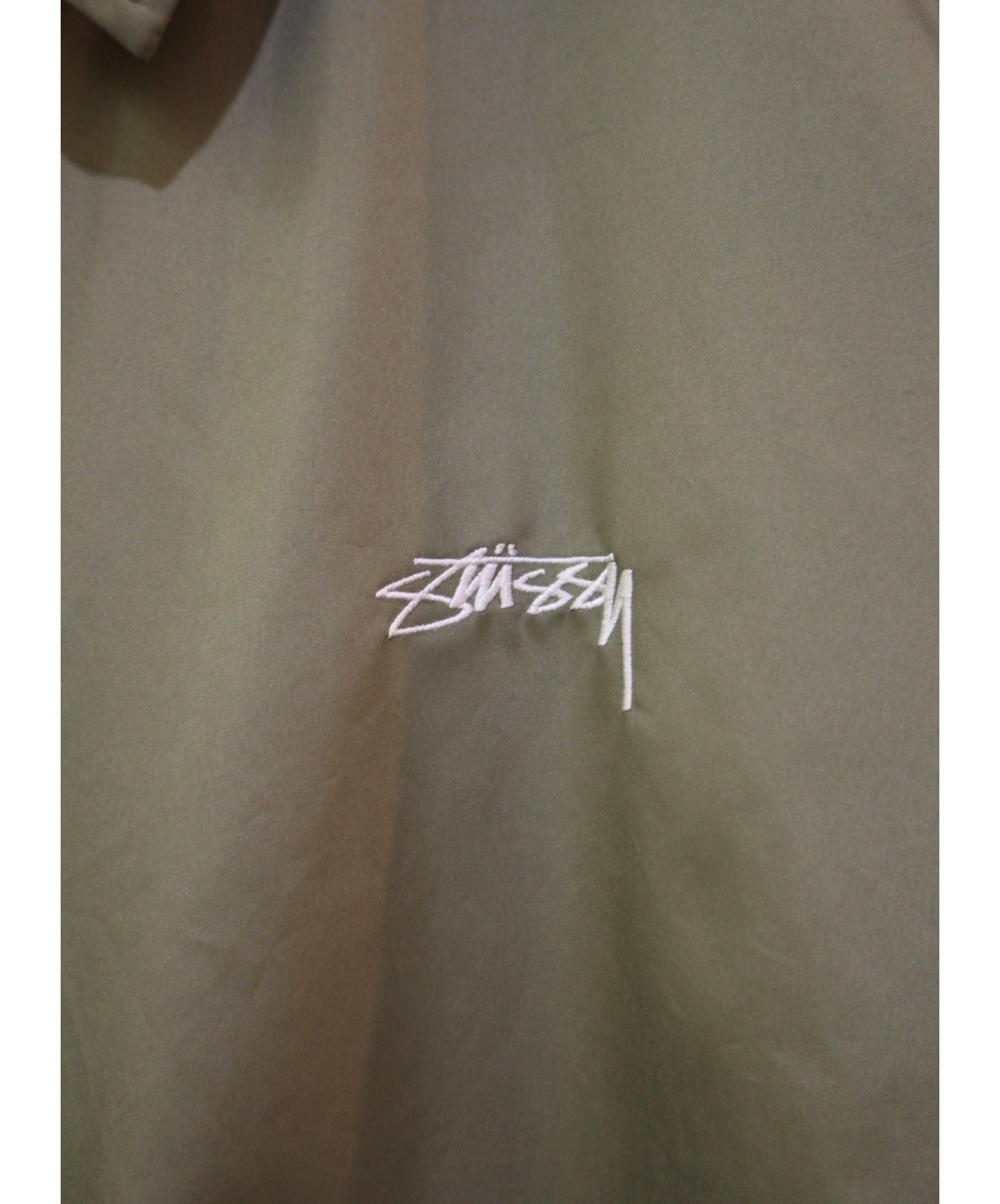 stussy (ステューシー) バックロゴコーチジャケット カーキ サイズ:XL Cruize Coach Jacket