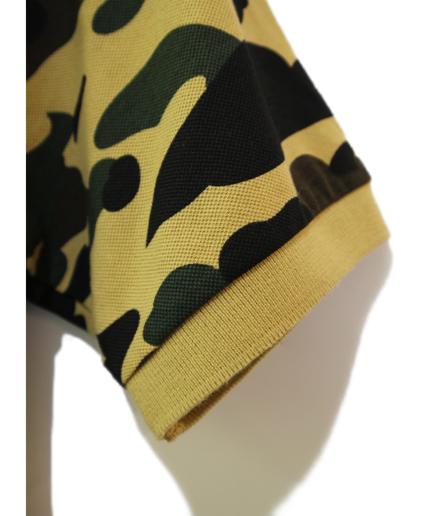 A BATHING APE (エイプ) 1ｓｔカモポロシャツ ベージュ サイズ:M 001P0E301008X