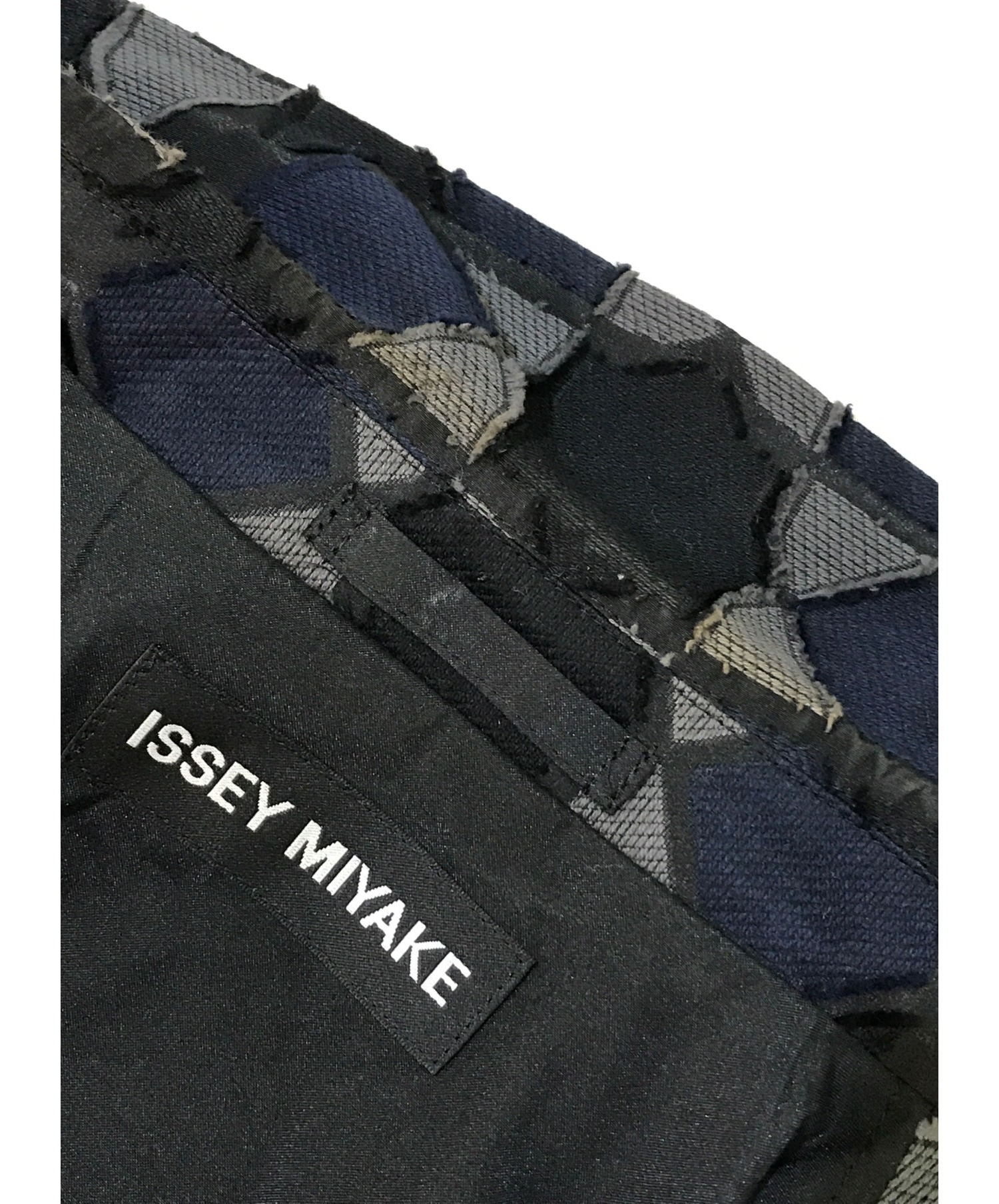 A-POC INSIDE ISSEY MIYAKE (エーポックインサイド イッセイミヤケ) パッチワークテーラードジャケット ブラック サイズ:2  ME01FD108