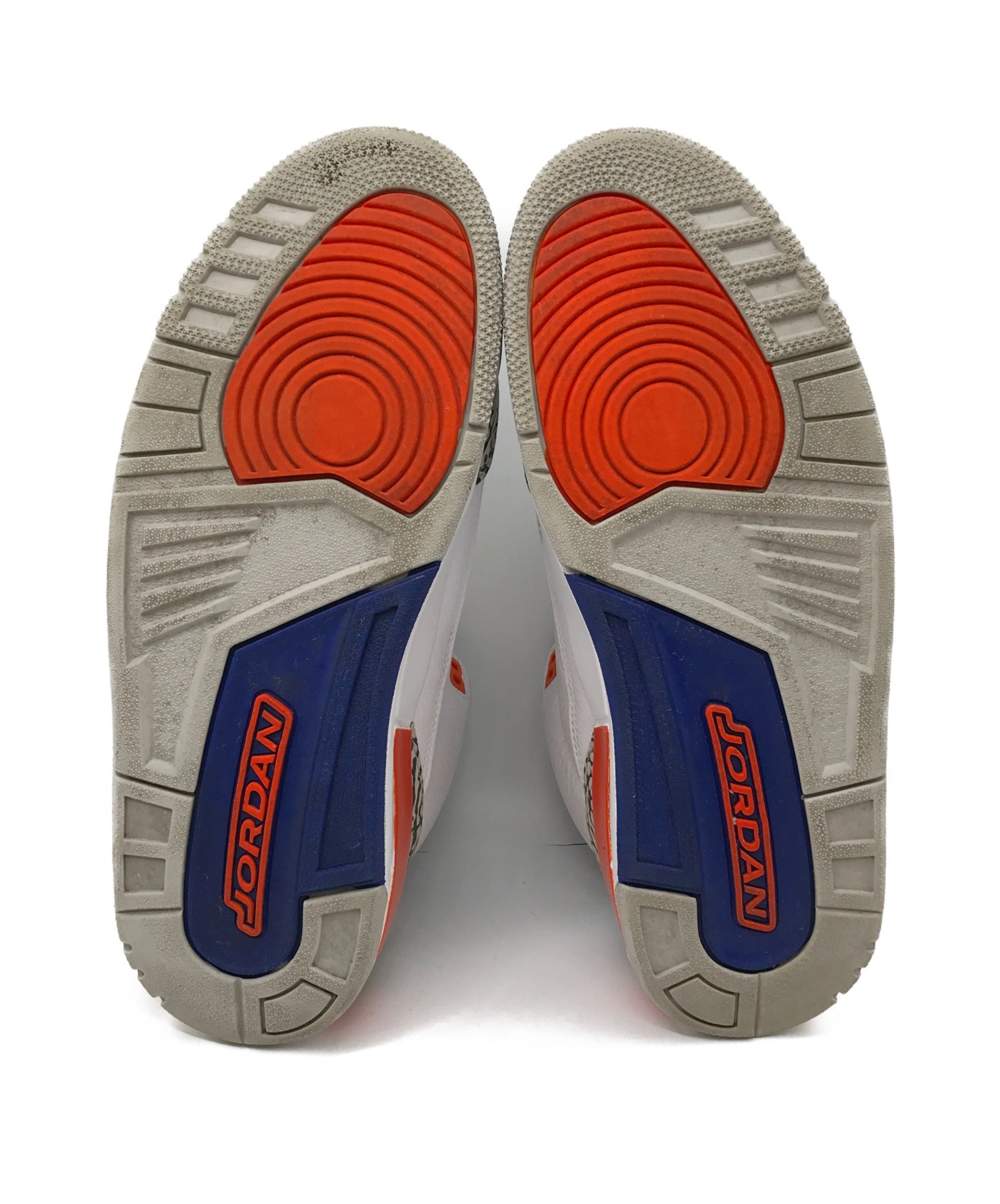 NIKE (ナイキ) エアジョーダン3レトロ ニックス/ミッドカットスニーカー ホワイト サイズ:27.5 AIR JORDAN 3 RETRO  KNICKS 136064-148