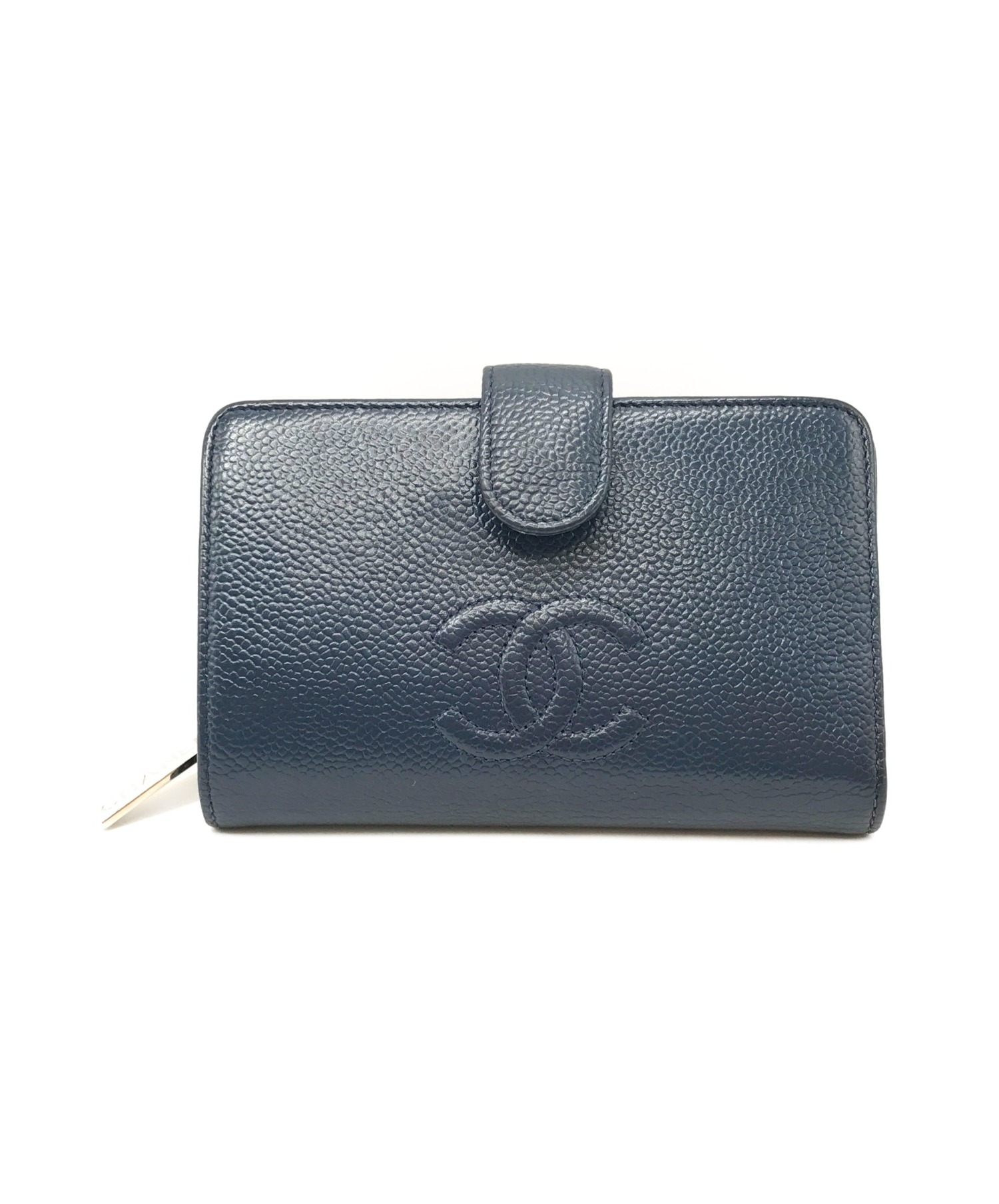 中古・古着通販】CHANEL (シャネル) キャビアスキンコンパクトジップ2