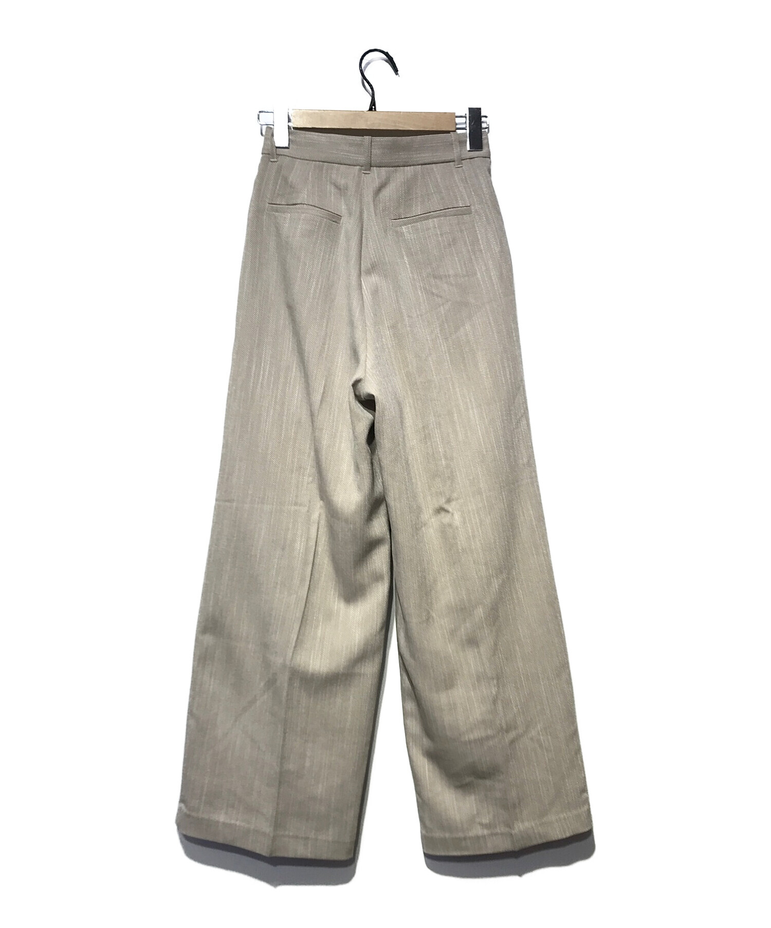 TODAYFUL (トゥデイフル) ヘリンボーンワイドトラウザー / Herringbone Wide Trousers ベージュ サイズ:36  未使用品