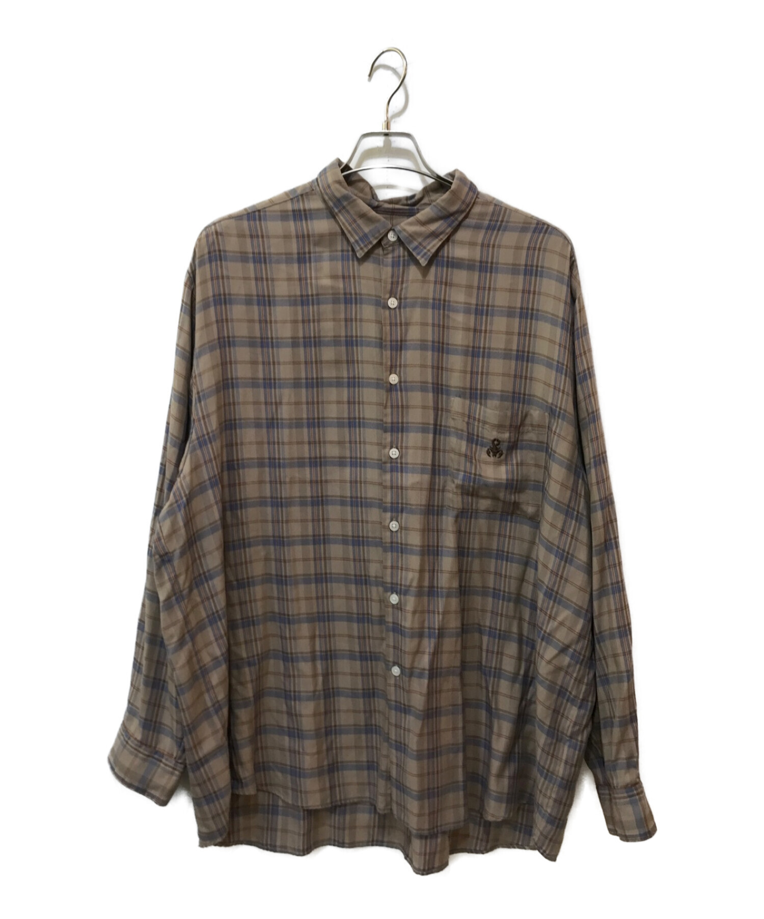 SOPHNET. (ソフネット) SCORPION BAGGY REGULAR COLLAR SHIRT ベージュ サイズ:L