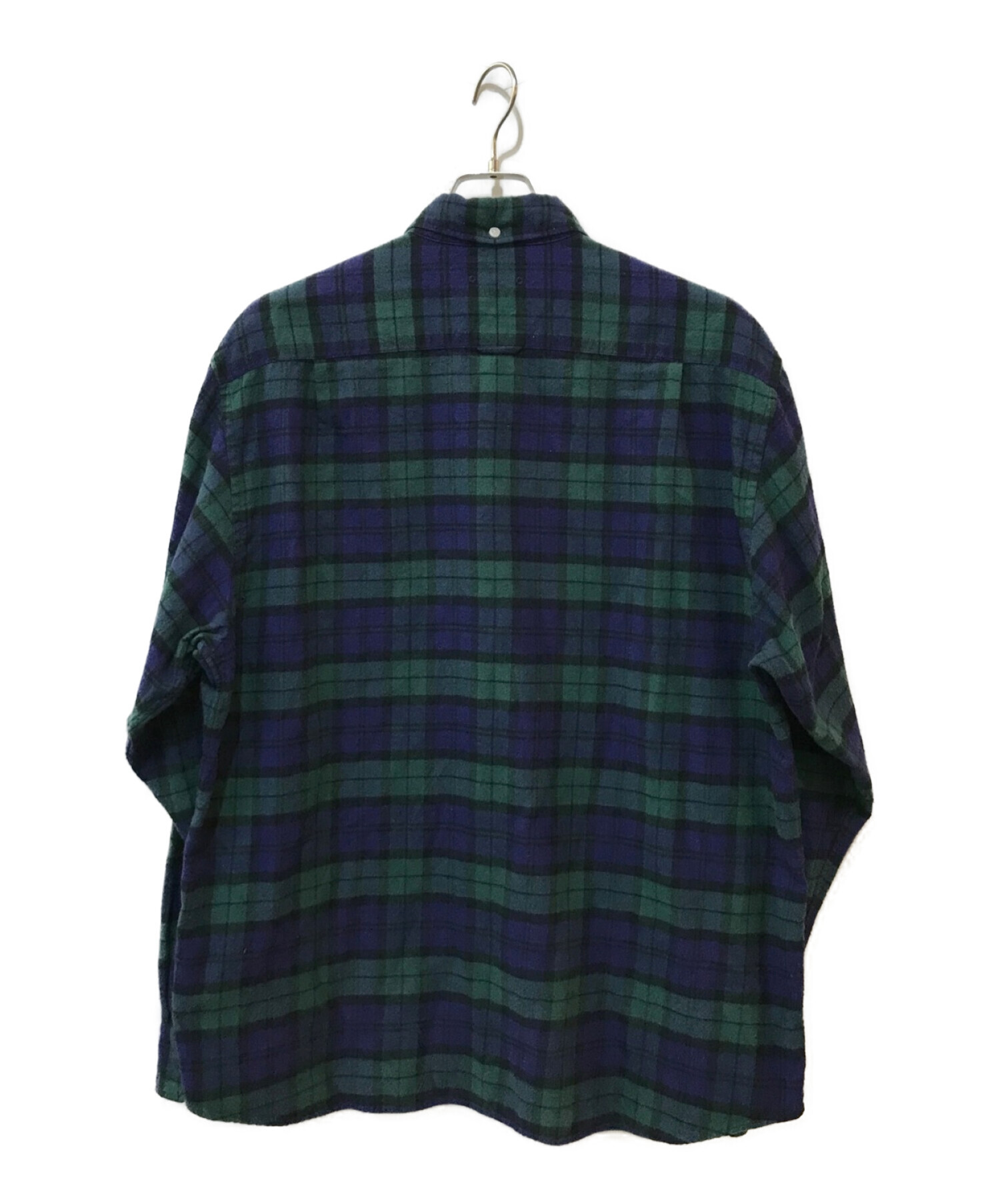 SOPHNET. FLANNEL CHECK BIG B.D SHIRT-