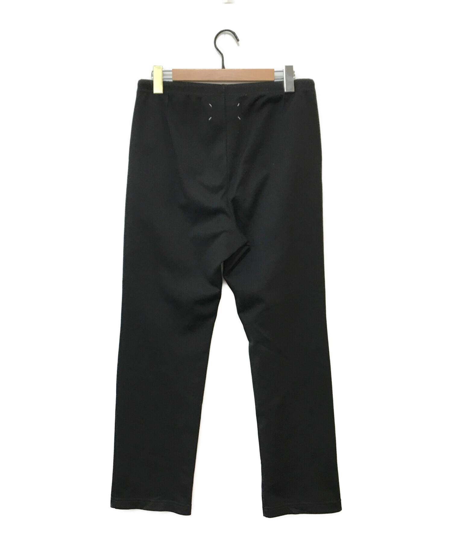 Maison Margiela (メゾンマルジェラ) RAISED SEAM ZIP DETAIL TROUSERS ブラック サイズ:44