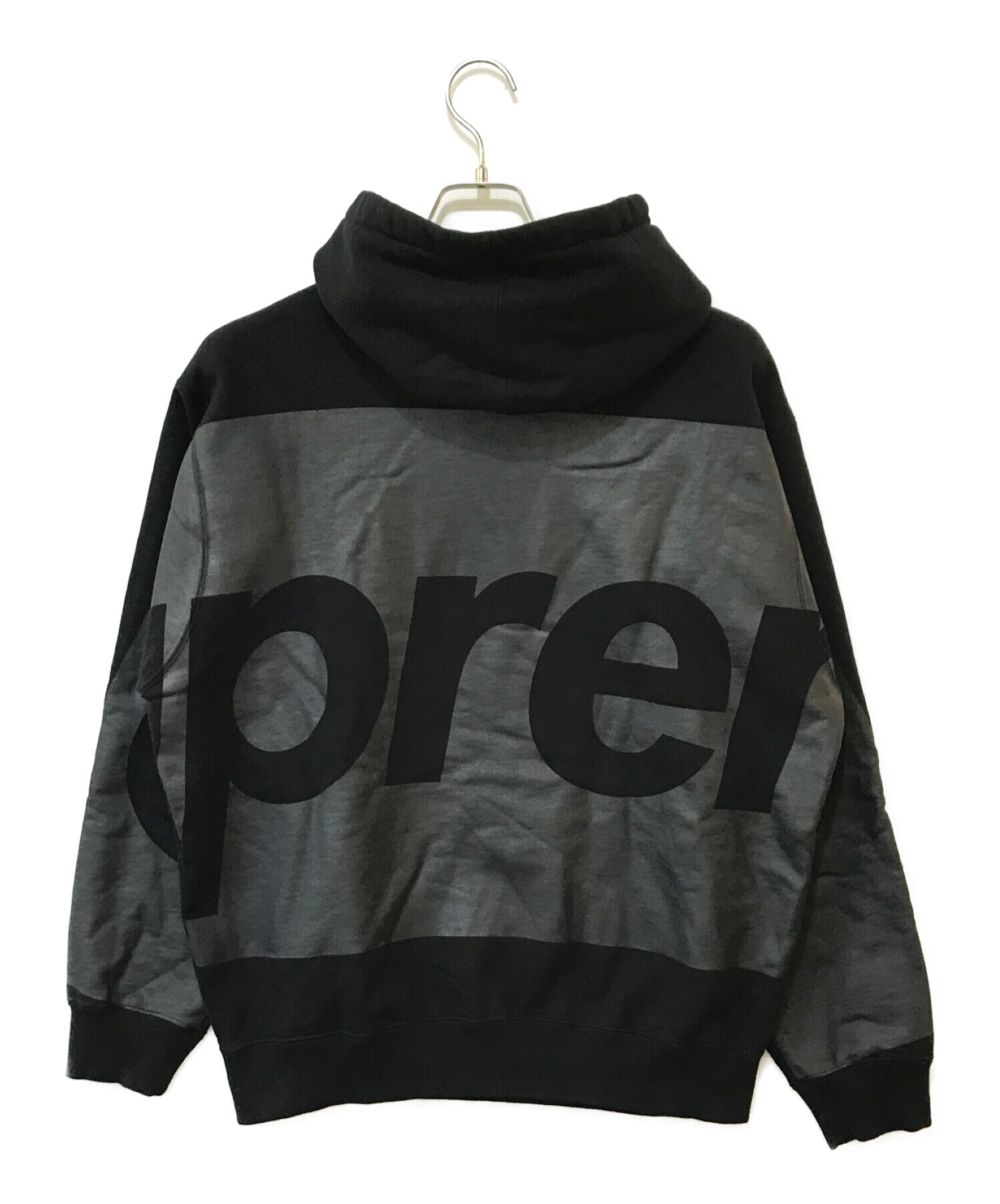 SUPREME (シュプリーム) big logo hooded sweatshirt ブラック サイズ:S