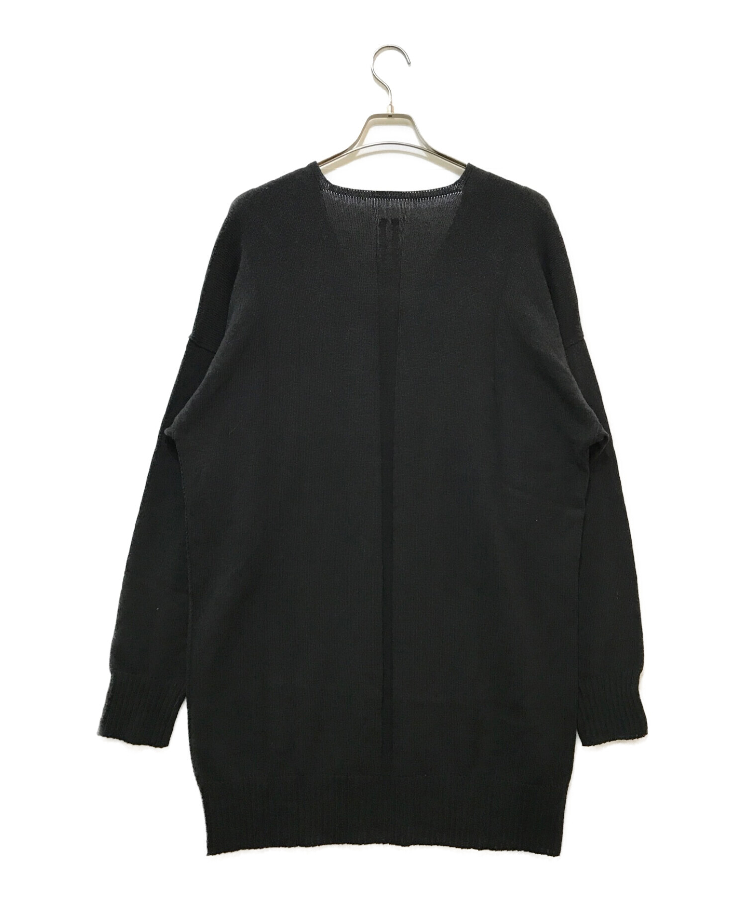 RICK OWENS (リック オウエンス) TOMMY V NECK KNIT ブラック サイズ:S