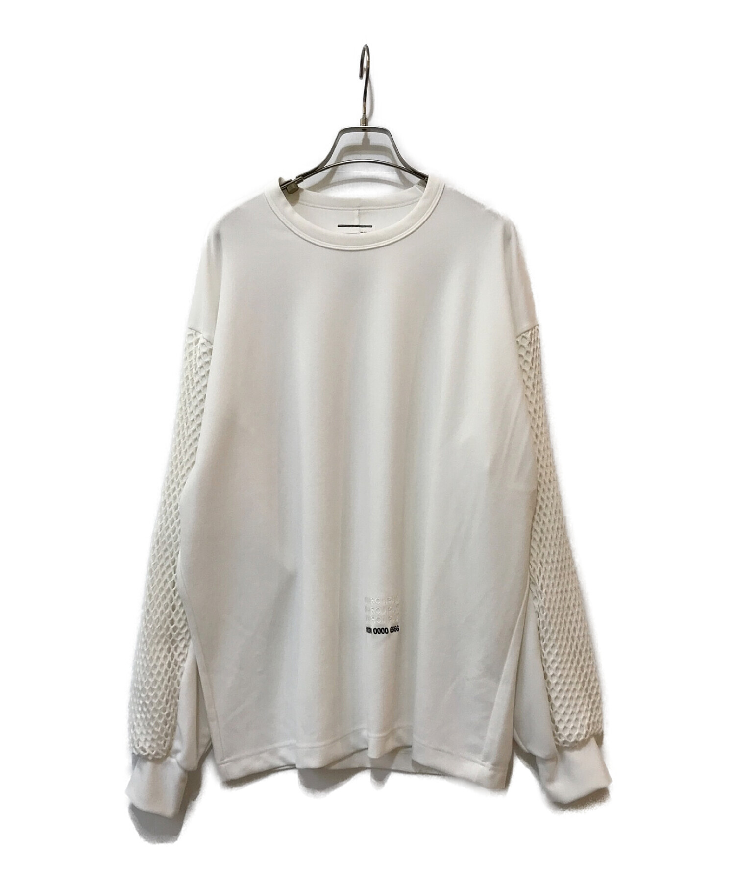 SHAREEF (シャリーフ) MESH LAYERED L/S PULLOVER ホワイト サイズ:1