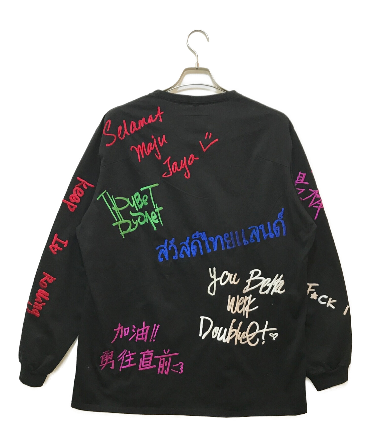 doublet (ダブレット) EMBROIDERED PFW DOUBLET LONGSLEEVE ブラック サイズ:M