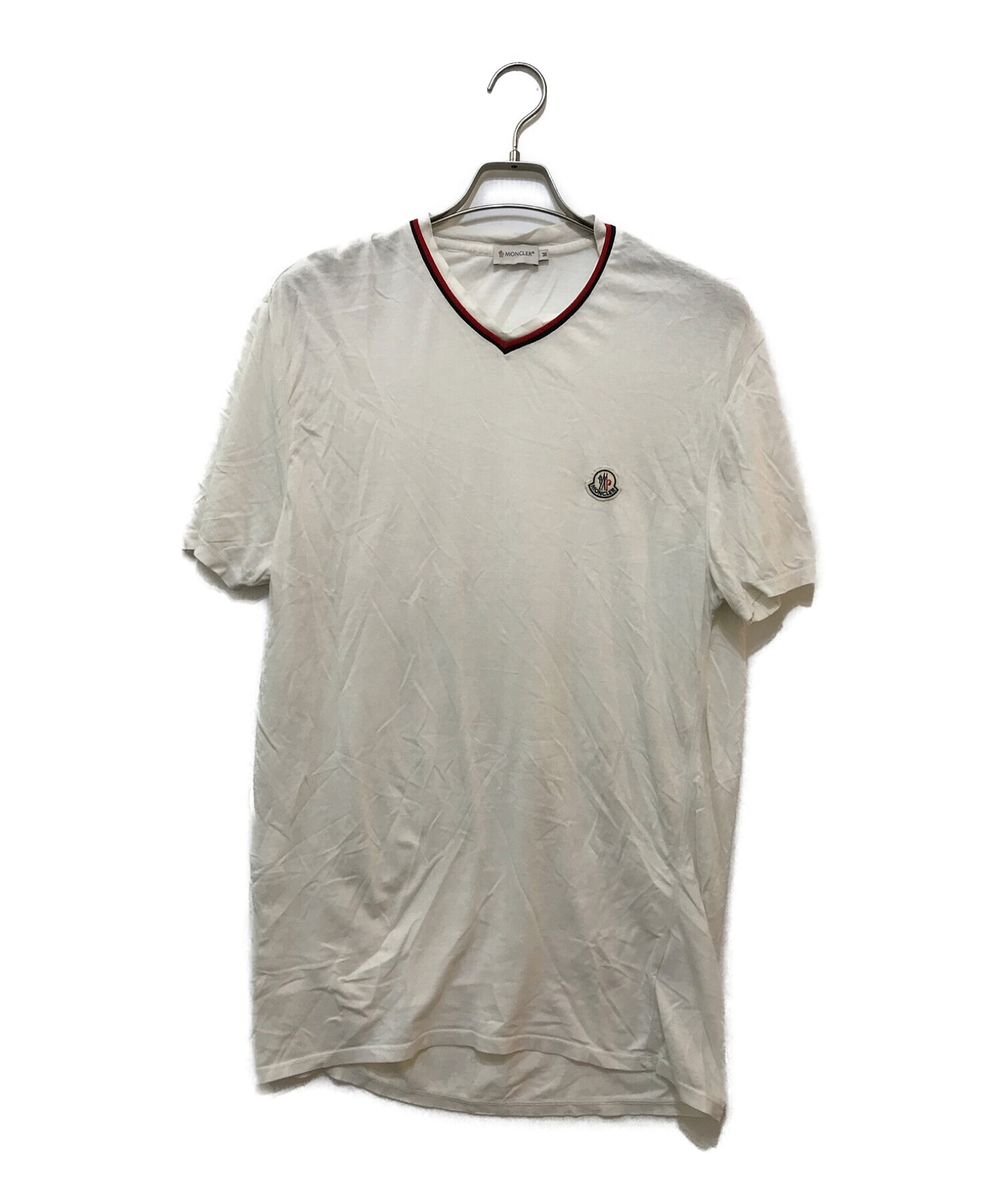 MONCLER (モンクレール) VネックTシャツ ホワイト サイズ:M