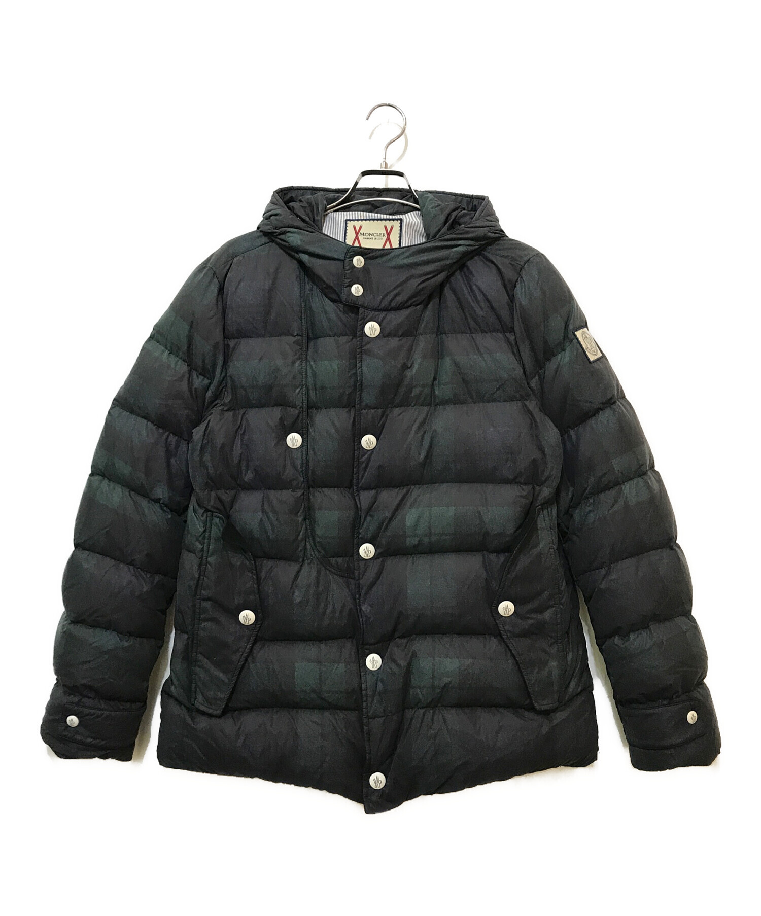 中古・古着通販】MONCLER GAMME BLEU (モンクレール ガム ブルー) チェック柄ダウンジャケット グリーン  サイズ:4｜ブランド・古着通販 トレファク公式【TREFAC FASHION】スマホサイト