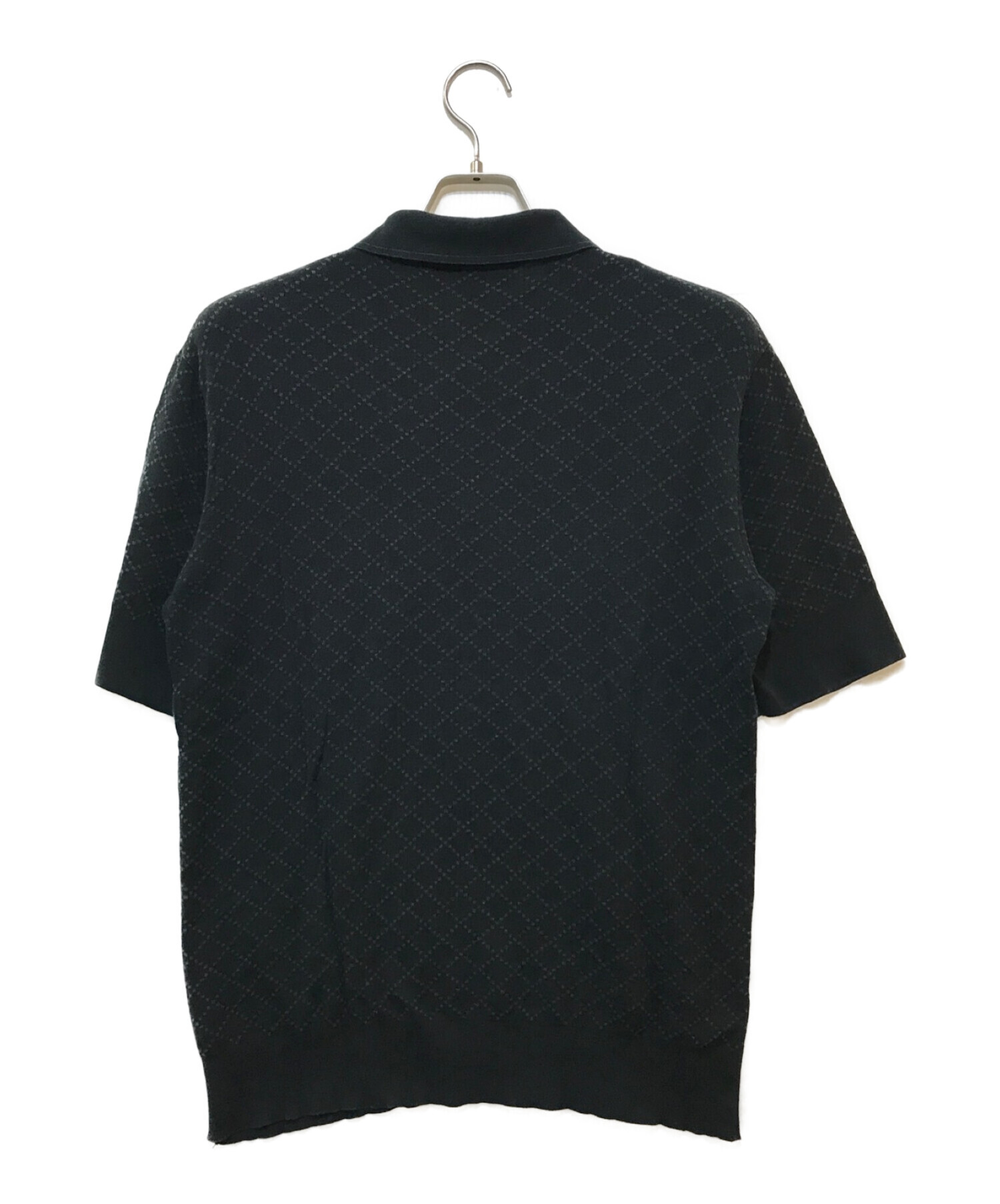 GUCCI (グッチ) ニットポロシャツ ブラック サイズ:L