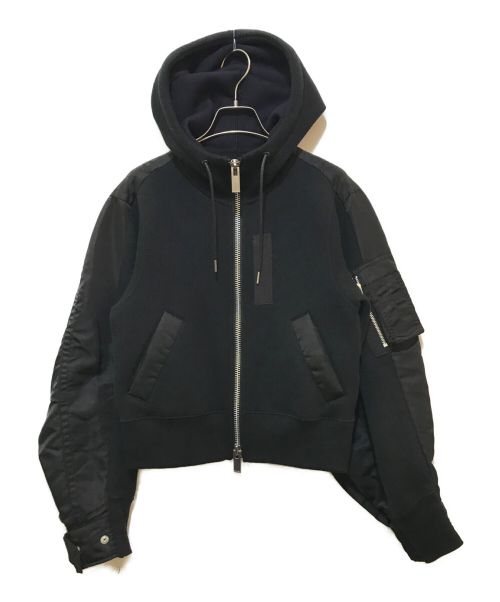 中古・古着通販】sacai (サカイ) スポンジスウェットブルゾン ブラック ...