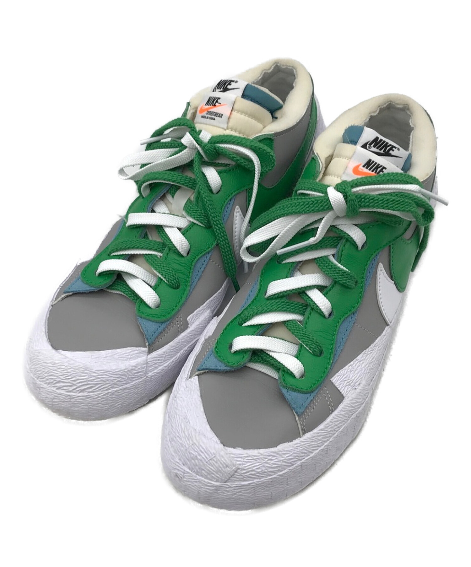 NIKE×sacai (ナイキ×サカイ) BLAZER LOW ホワイト×グリーン サイズ:US10