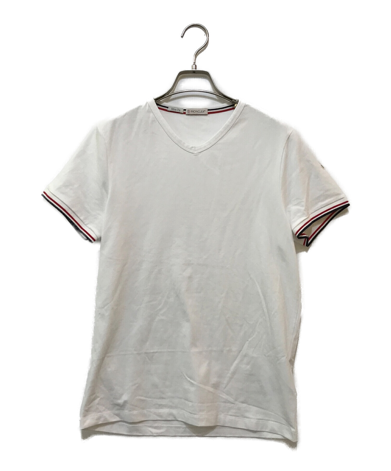 モンクレール　MONCLER  Tシャツ　Vネック　ホワイト
