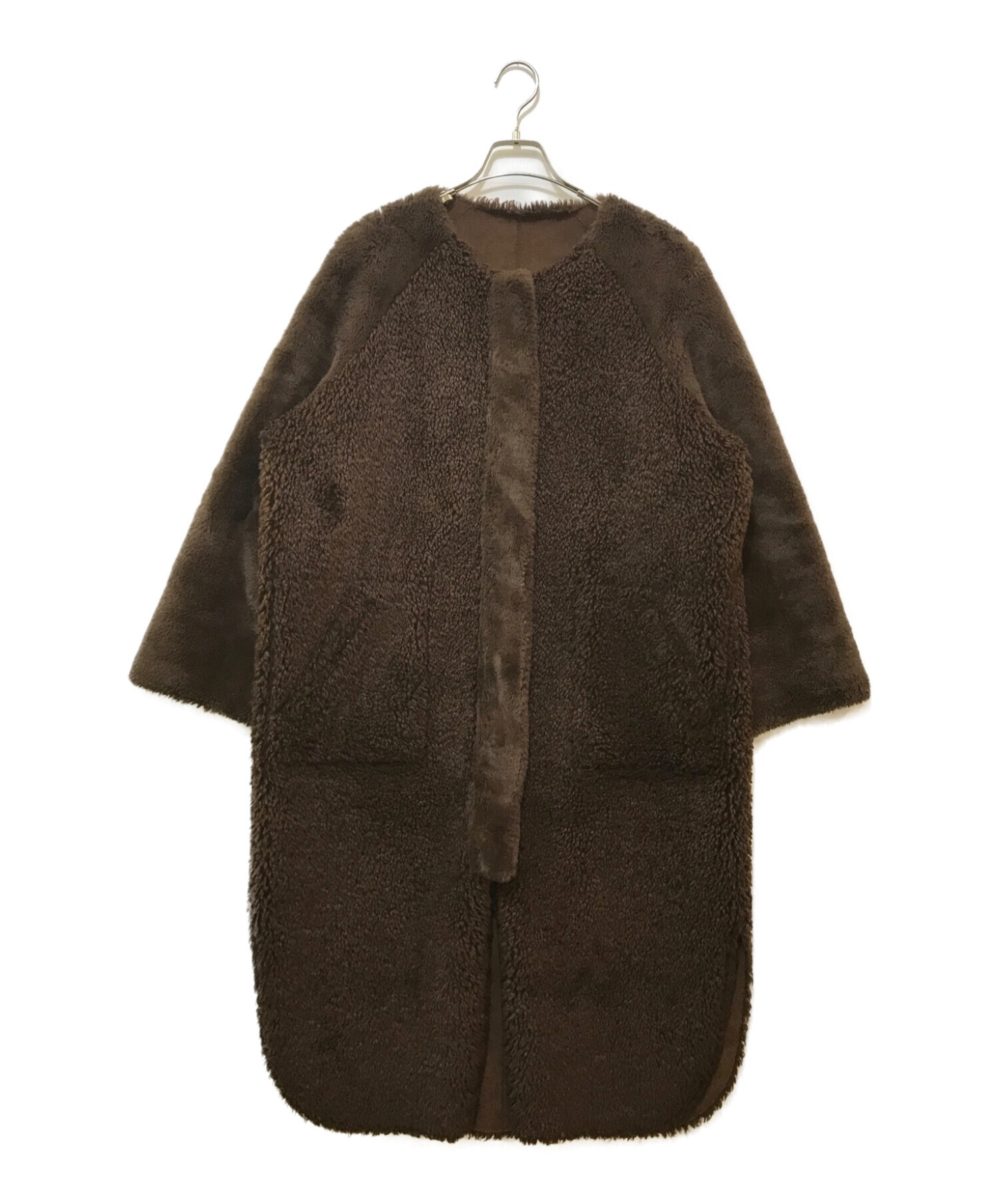 中古・古着通販】AMERI (アメリ) REVERSIBLE TWIN BOA COAT ブラウン