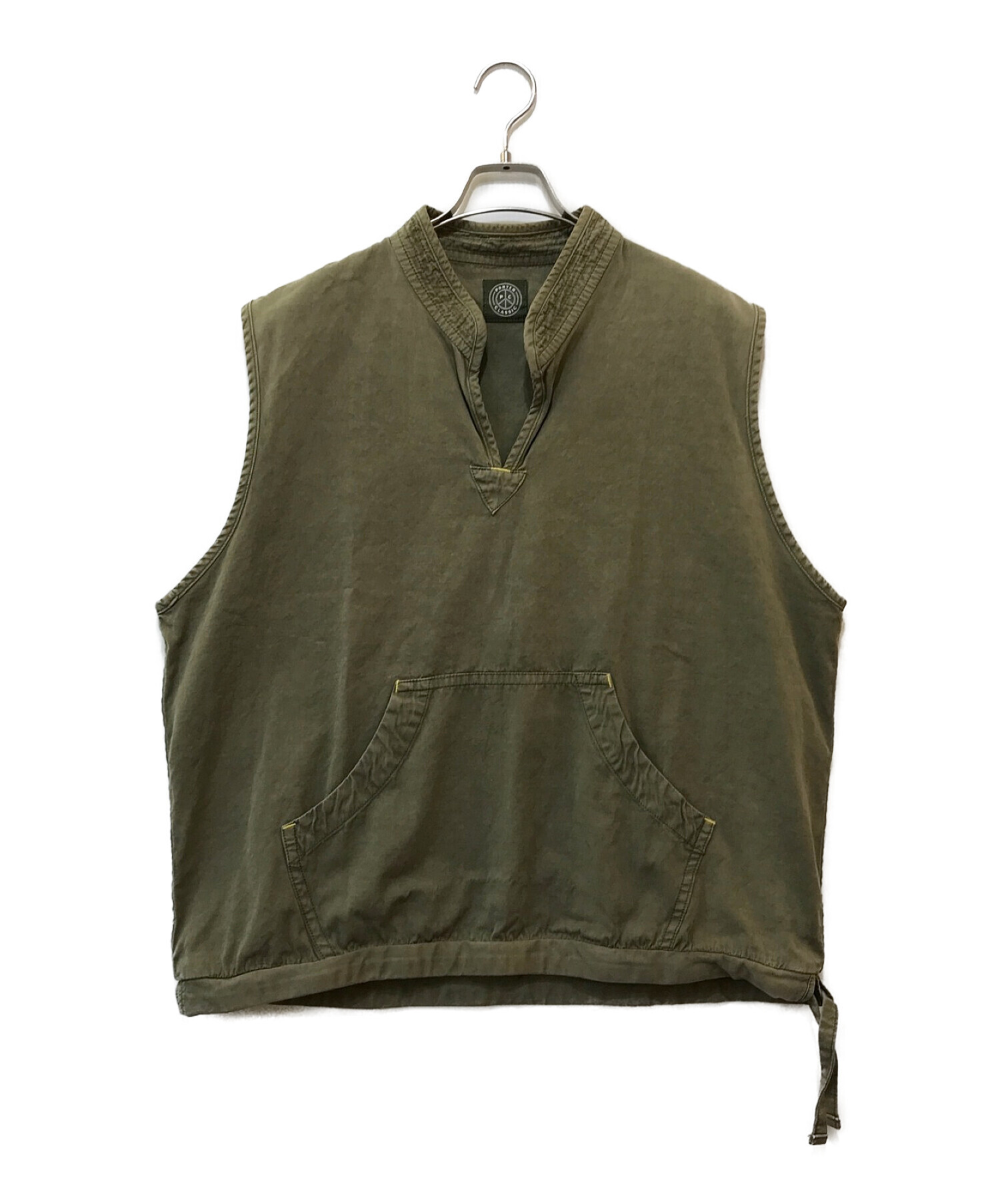 Porter Classic (ポータークラシック) POPLIN VEST(ポプリンベスト) オリーブ サイズ:M