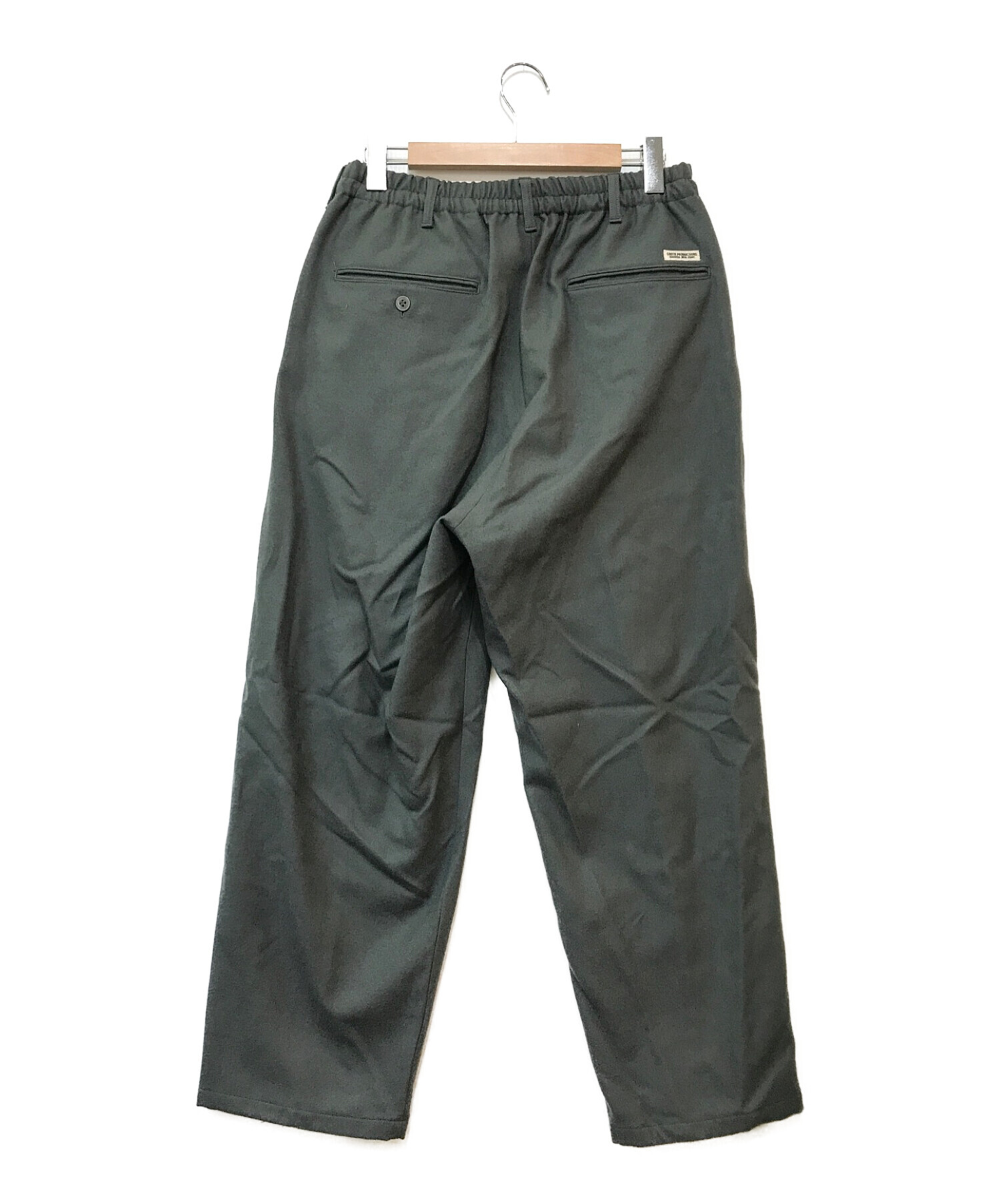 COOTIE PRODUCTIONS (クーティープロダクツ) Wool Serge 2 Tuck Easy Pants グレー サイズ:MEDIUM