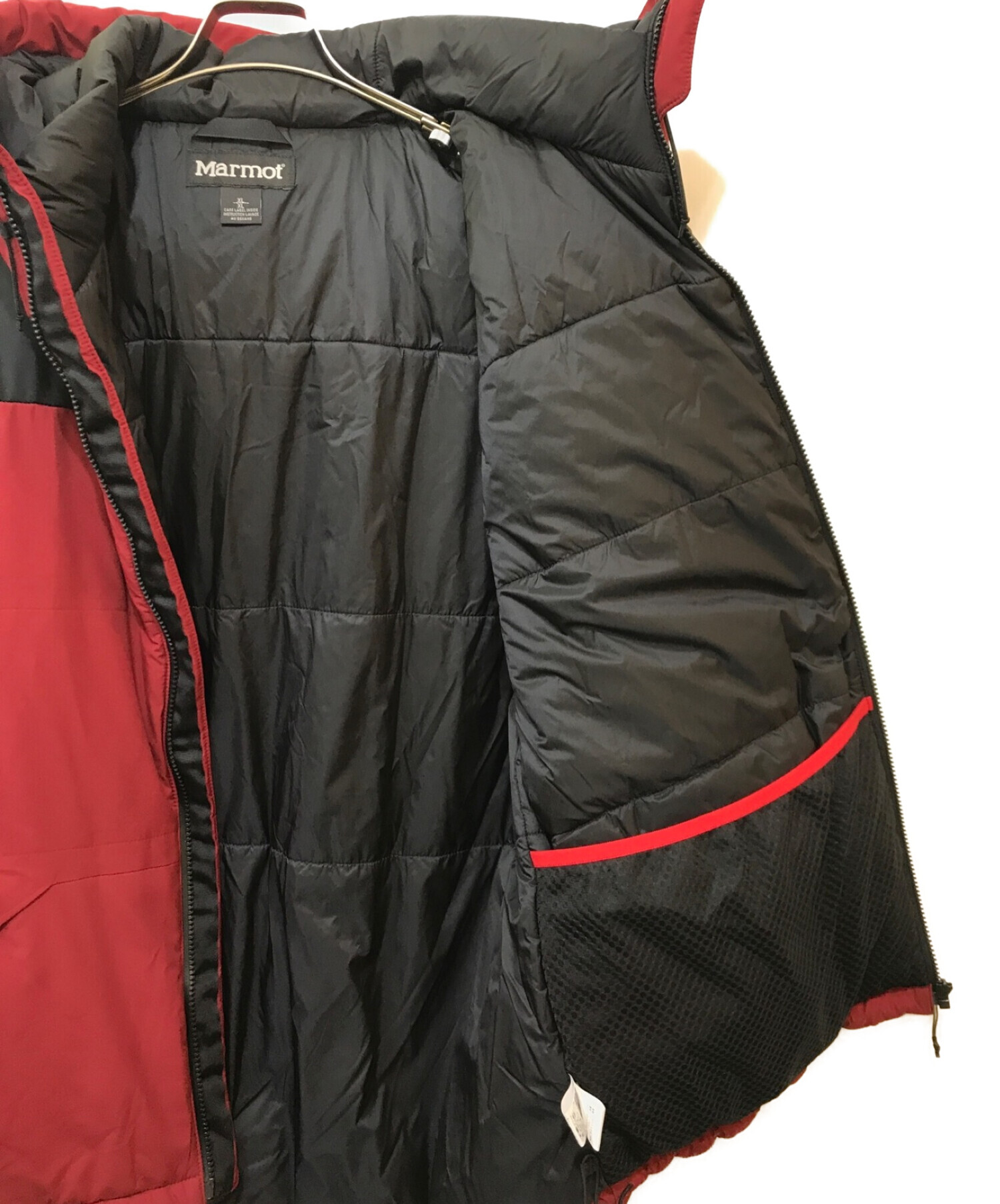 MARMOT (マーモット) Warm Parbat Jacket レッド×ブラック サイズ:XL